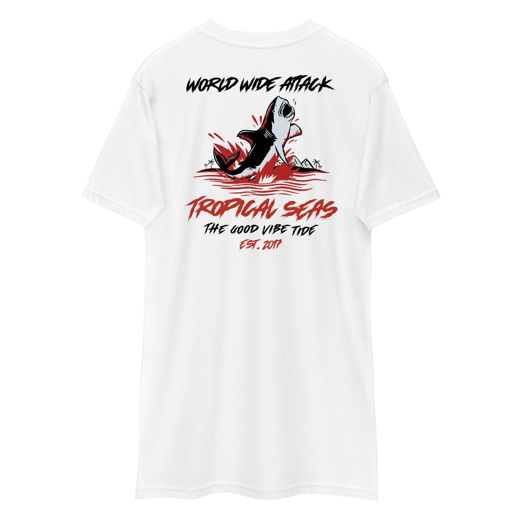 Men's Premium World Wide Attack Tropical Shark T-shirt - Image 8