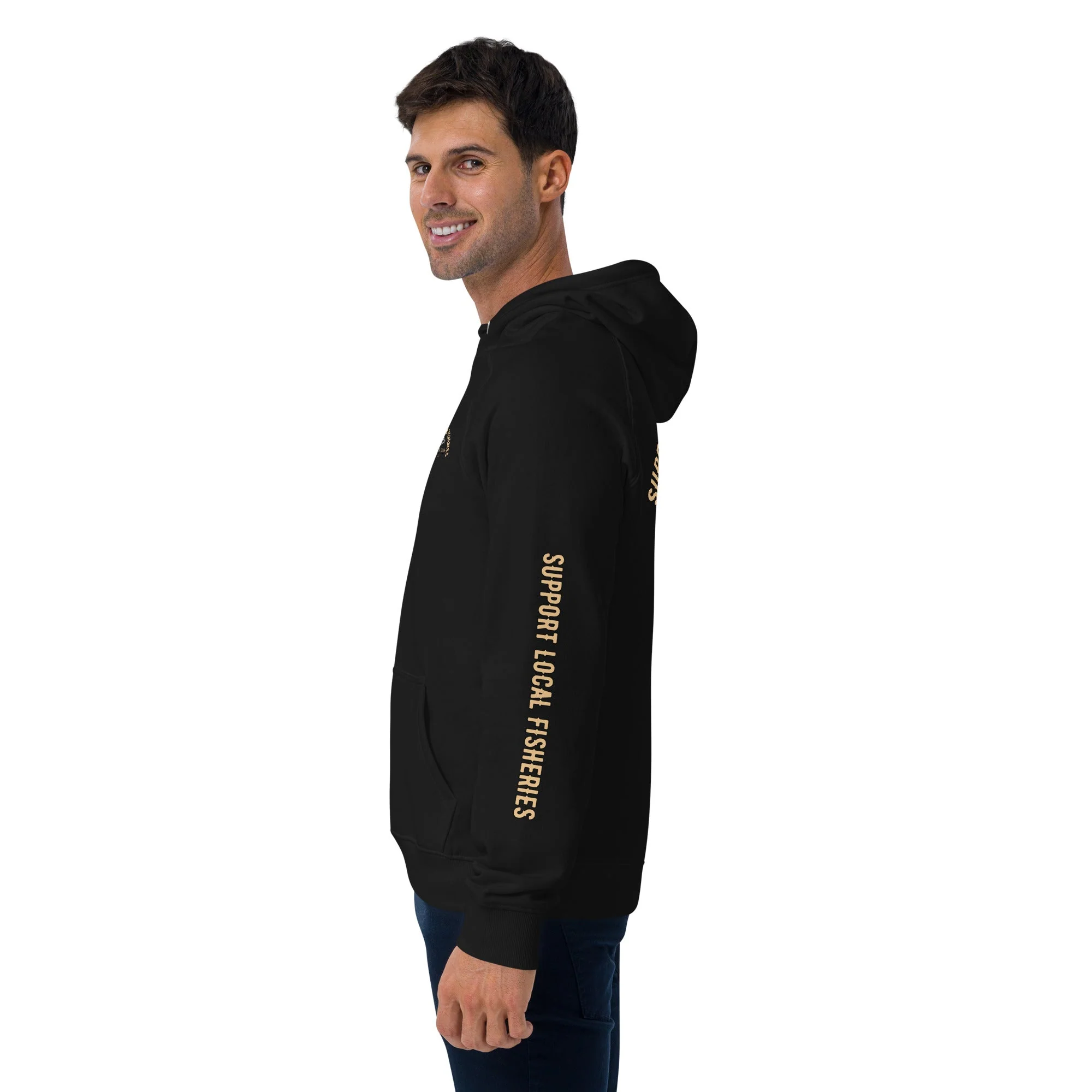 Men's Support Local Fisheries Tuna Eco Raglan Hoodie - Image 22