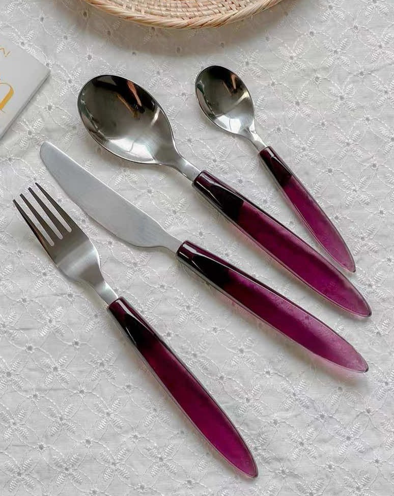 Meteor Flatware Set of 16 Pcs ( $3.5 Each ) - Sleek Modern Cutlery Silverware Set - Image 4