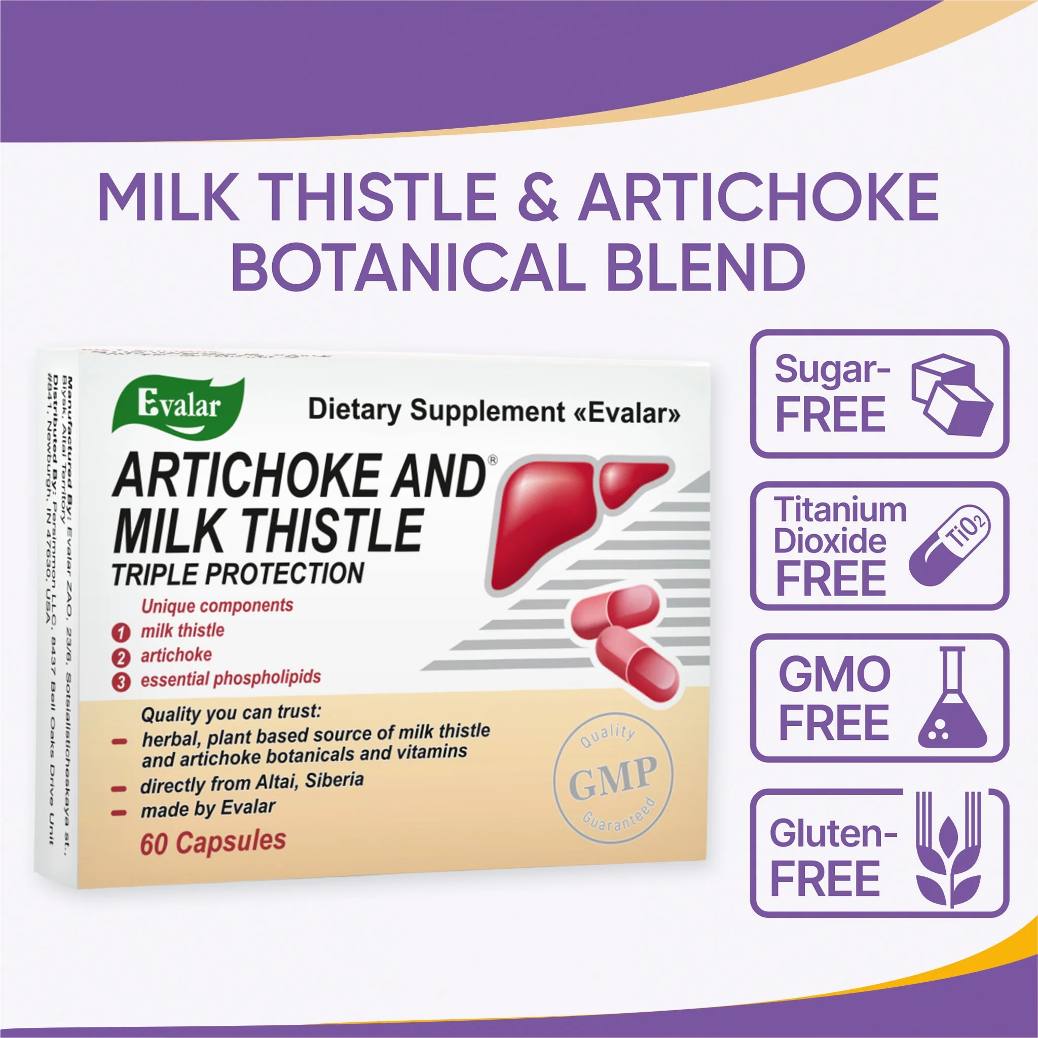 Milk Thistle Artichoke Herbs with Vitamins by Evalar 60 Tabs - Image 12