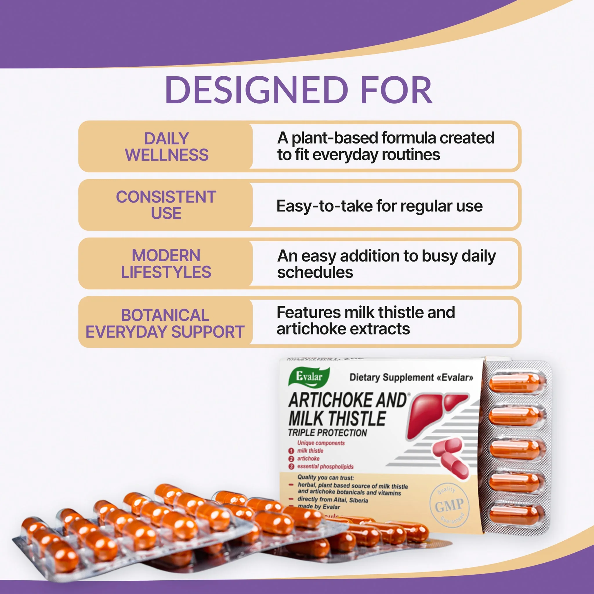 Milk Thistle Artichoke Herbs with Vitamins by Evalar 60 Tabs - Image 13
