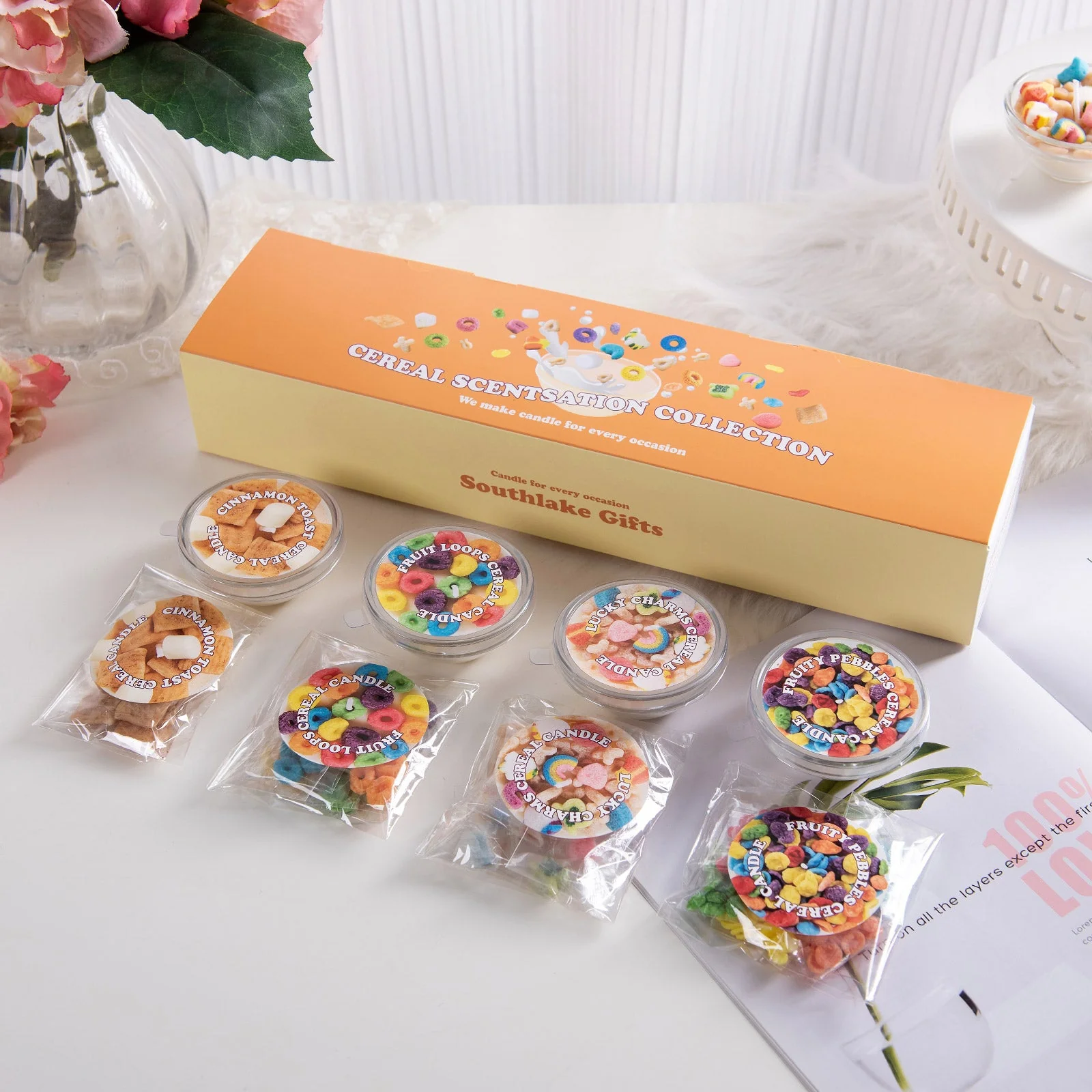 Mini Mix Funny Cereal Bowl Scented Soy Aromatherapy Candles for Birthday Party Wedding Favor (4pcs/Pack) - Image 5