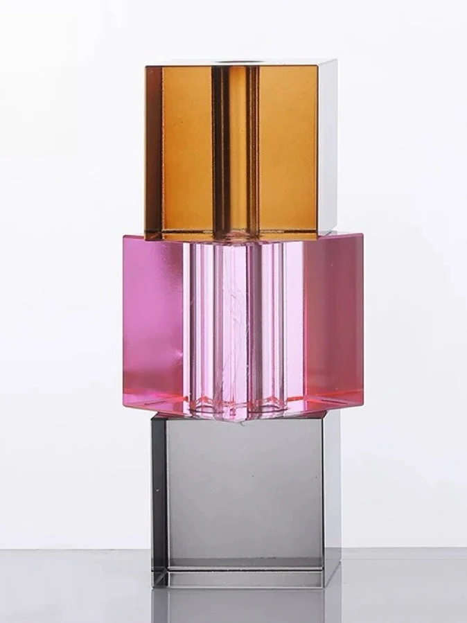 Modern Crystal Cube Bud Vase, Dopamine Table Setting Centrepieces - Image 6