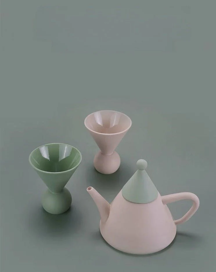 Morandi Ceramic Tea Set Gift Box - Nordic Handmade Cute Teapot & Tea Cups Set of 3 Pcs ( $26.6 Each ) - Image 8