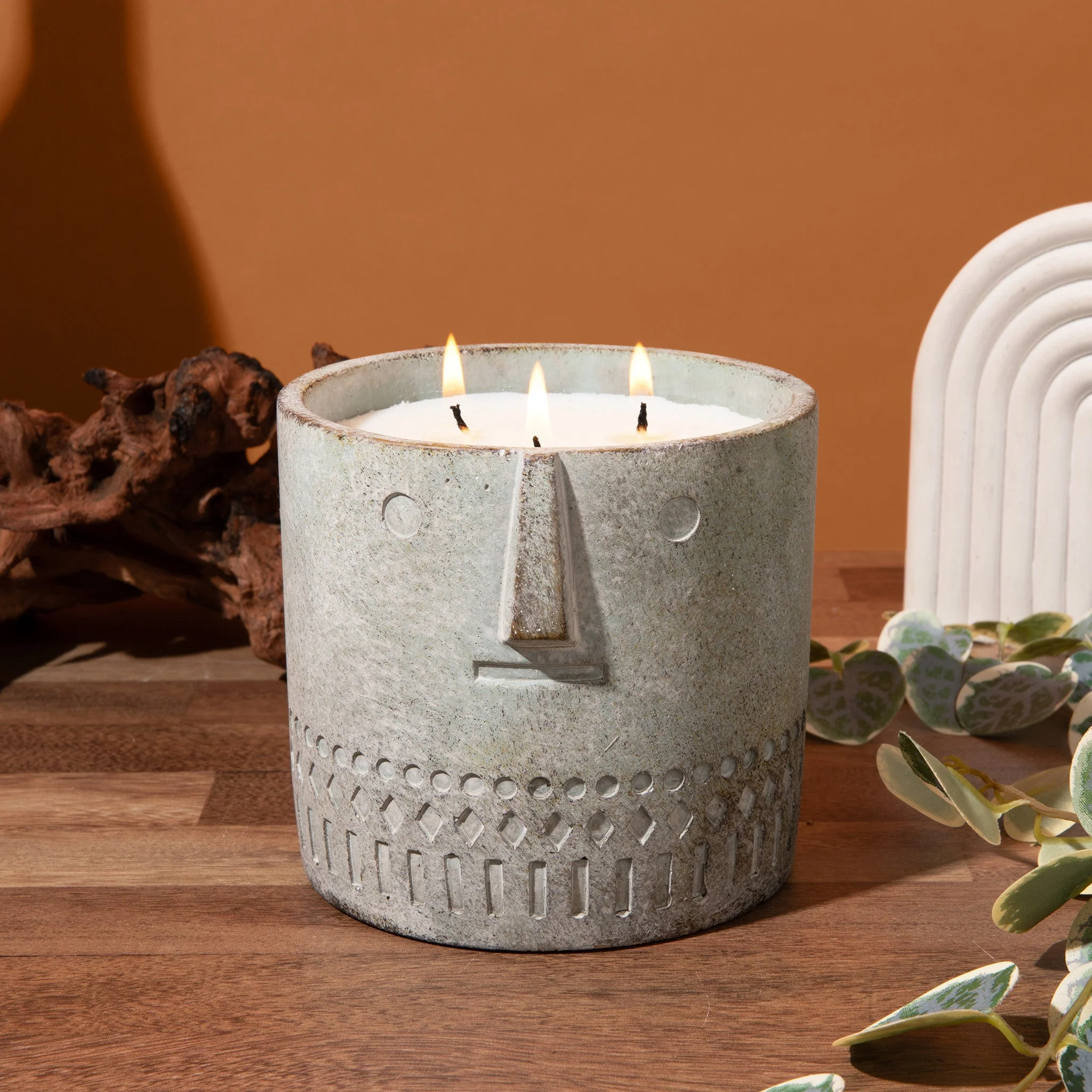 Natural Lemon Stone Face Candle 27oz - Image 4