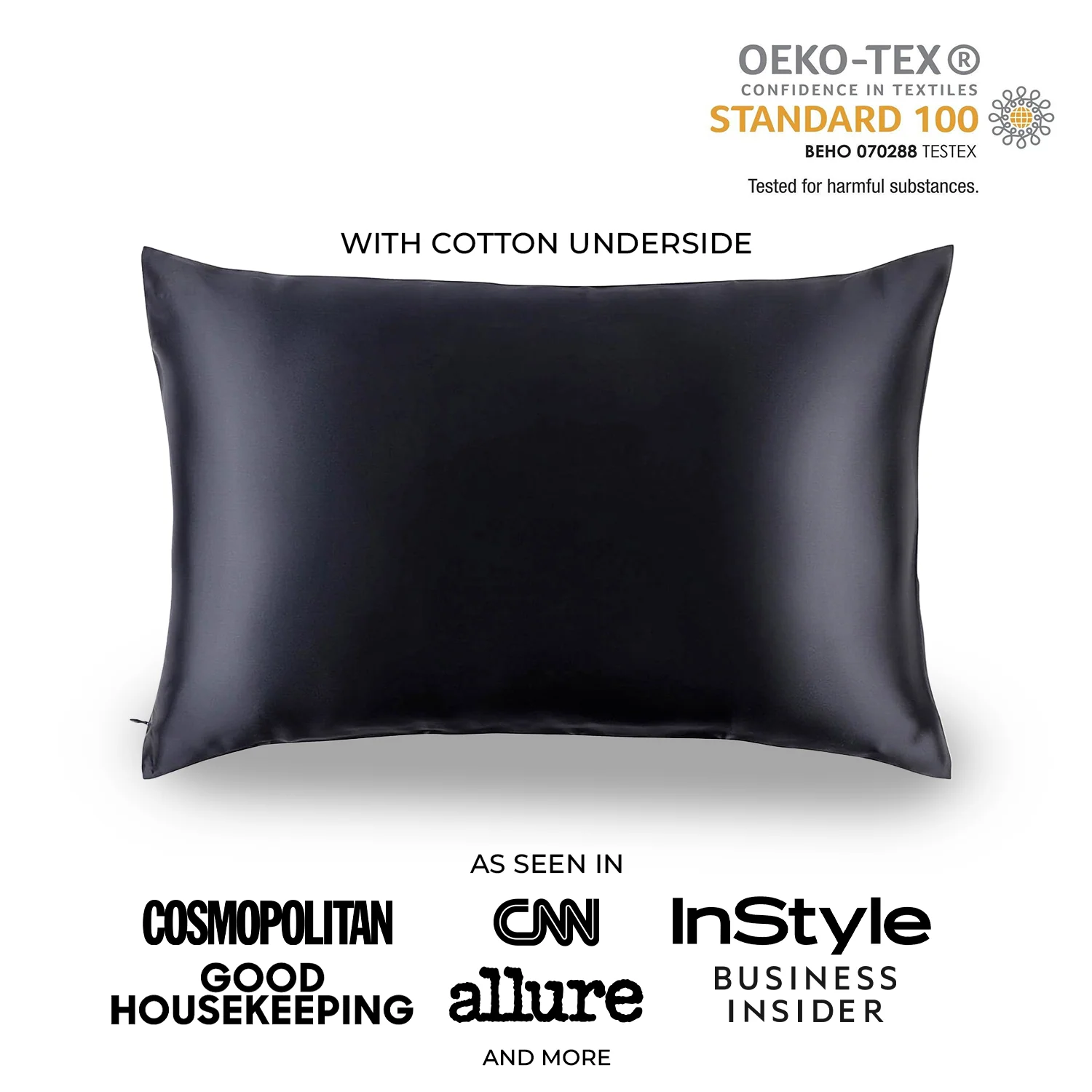Natural Mulberry Silk Pillowcase with Cotton Underside (19 Momme) - Image 10