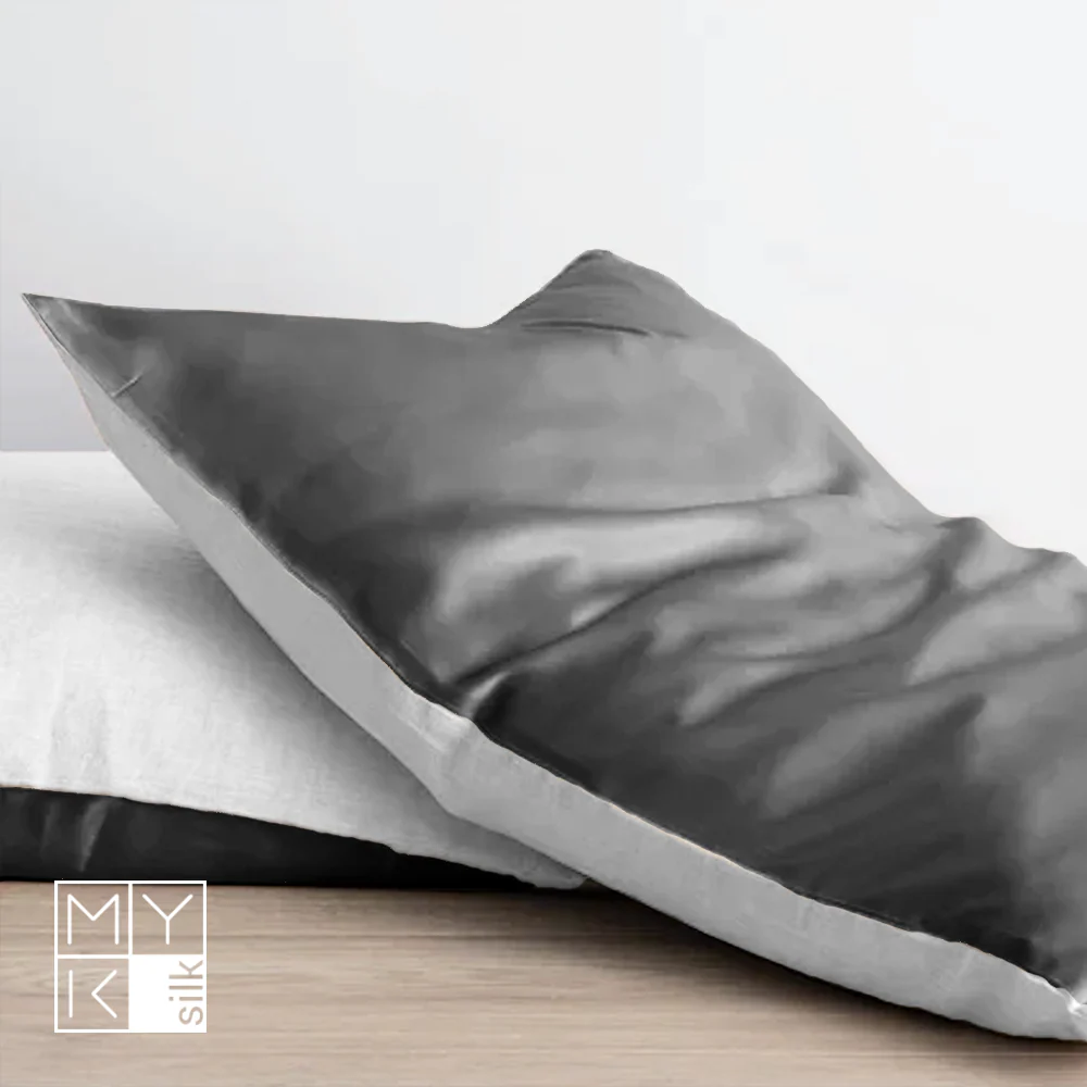 Natural Mulberry Silk Pillowcase with Cotton Underside (19 Momme) - Image 28