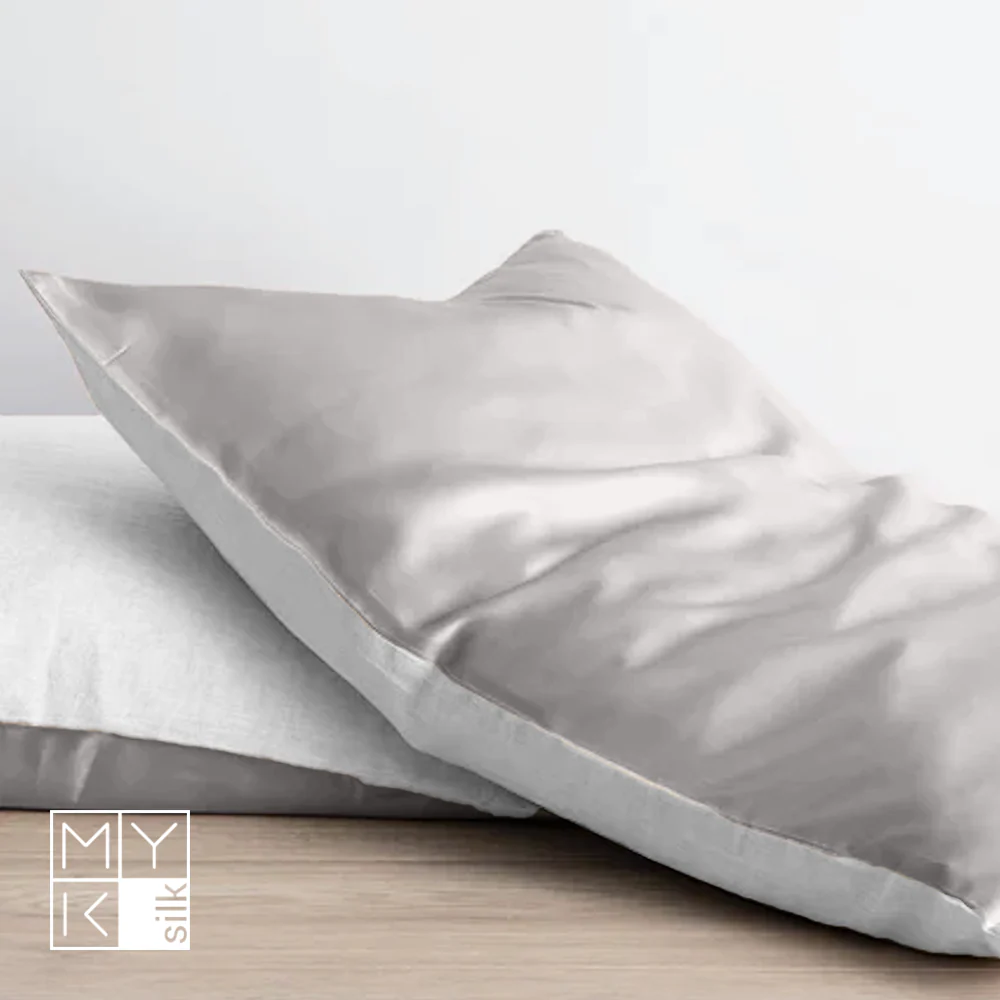 Natural Mulberry Silk Pillowcase with Cotton Underside (19 Momme) - Image 29