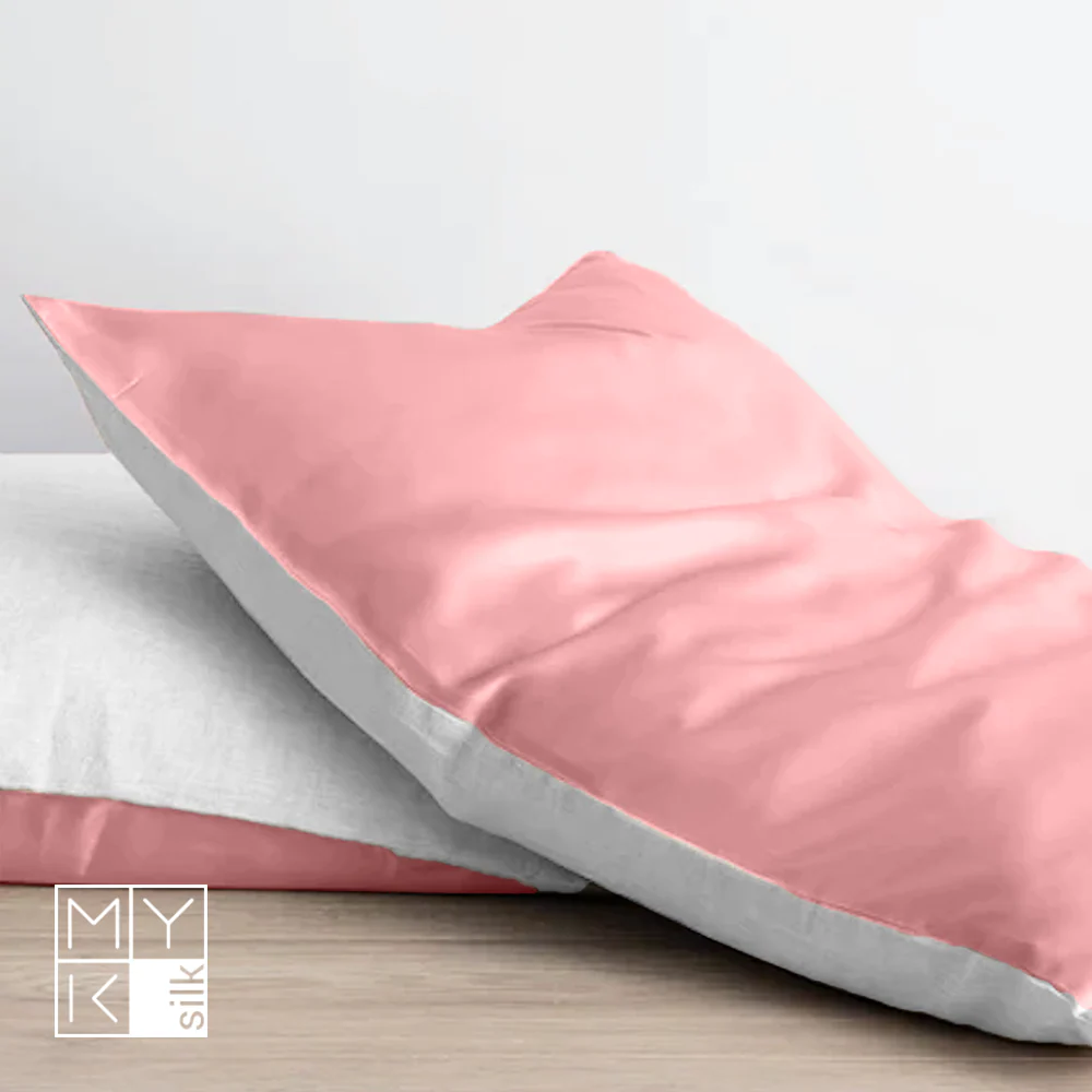 Natural Mulberry Silk Pillowcase with Cotton Underside (19 Momme) - Image 31