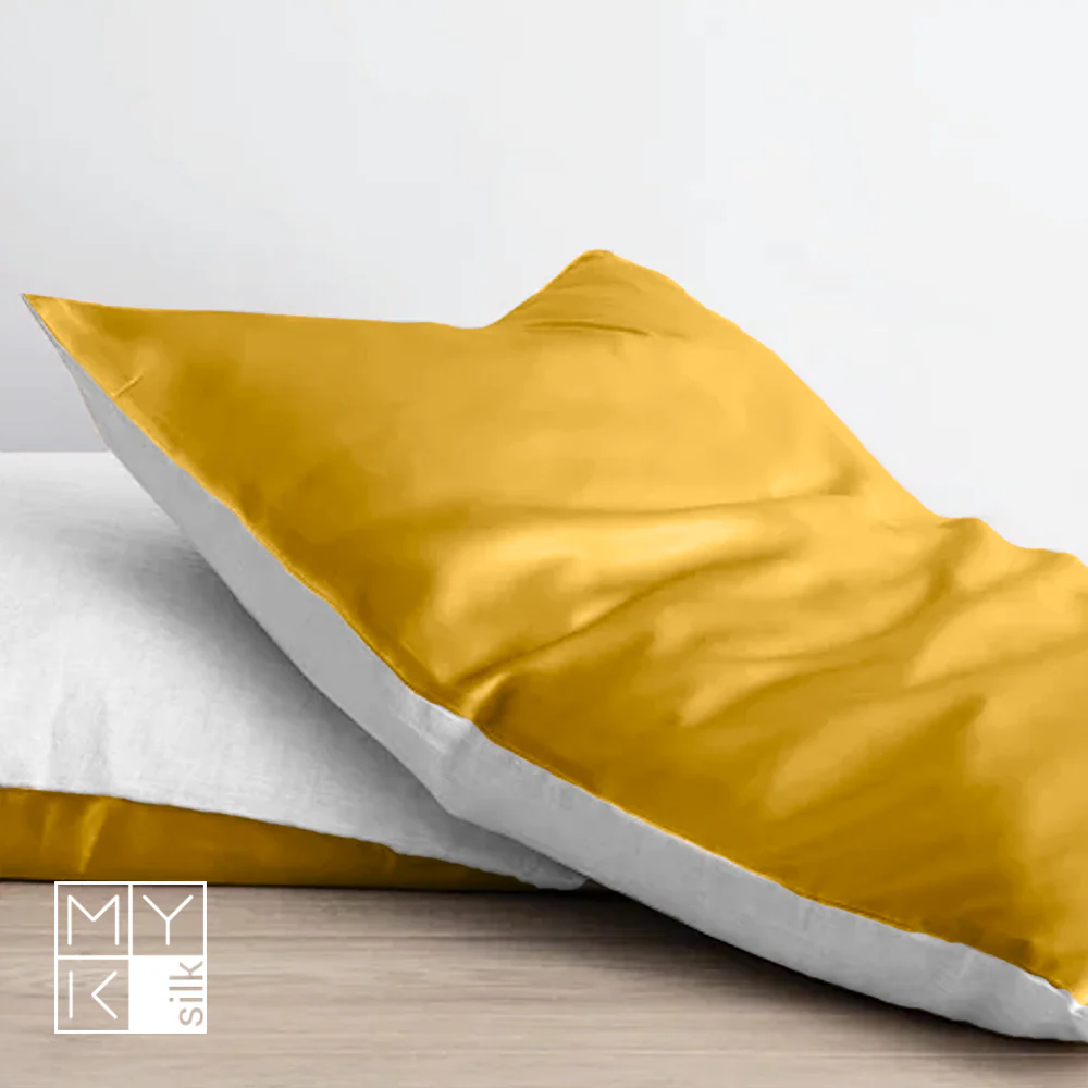 Natural Mulberry Silk Pillowcase with Cotton Underside (19 Momme) - Image 34