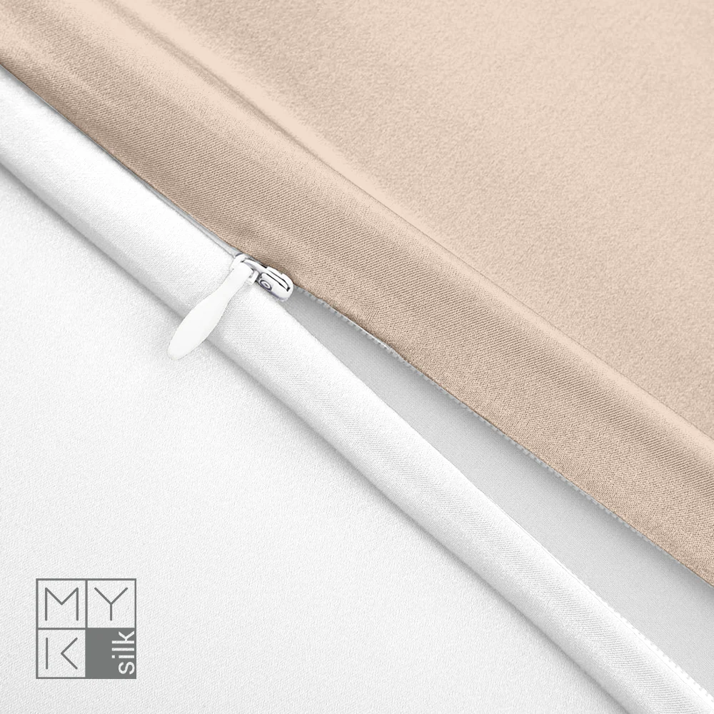 Natural Mulberry Silk Pillowcase with Cotton Underside (19 Momme) - Image 43