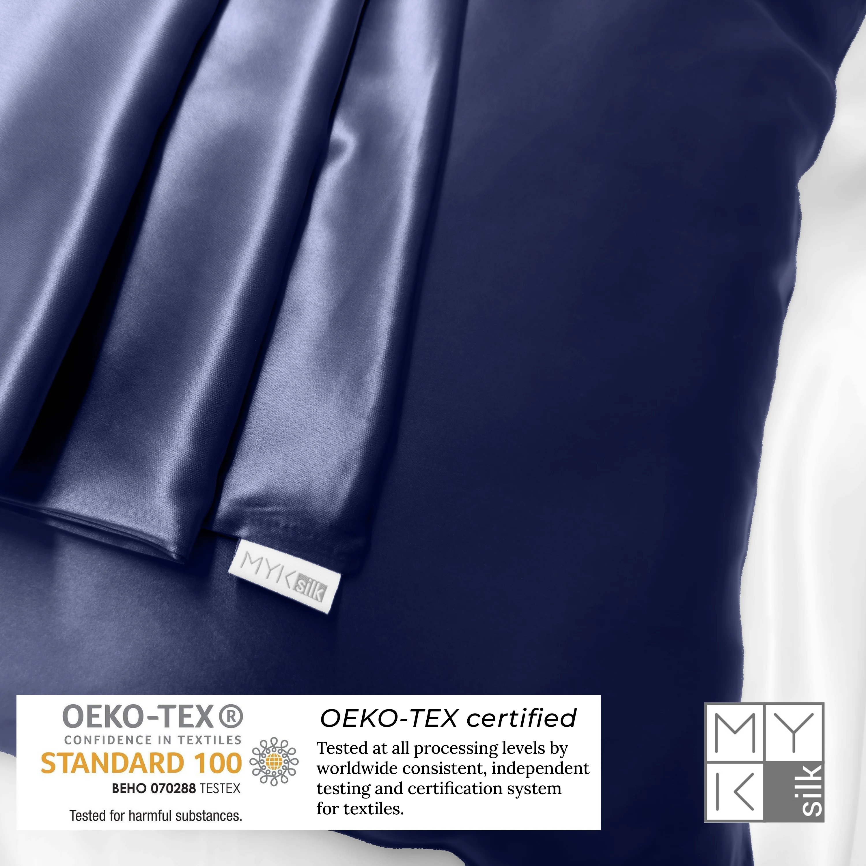 Natural Mulberry Silk Pillowcase with Cotton Underside (19 Momme) - Image 53