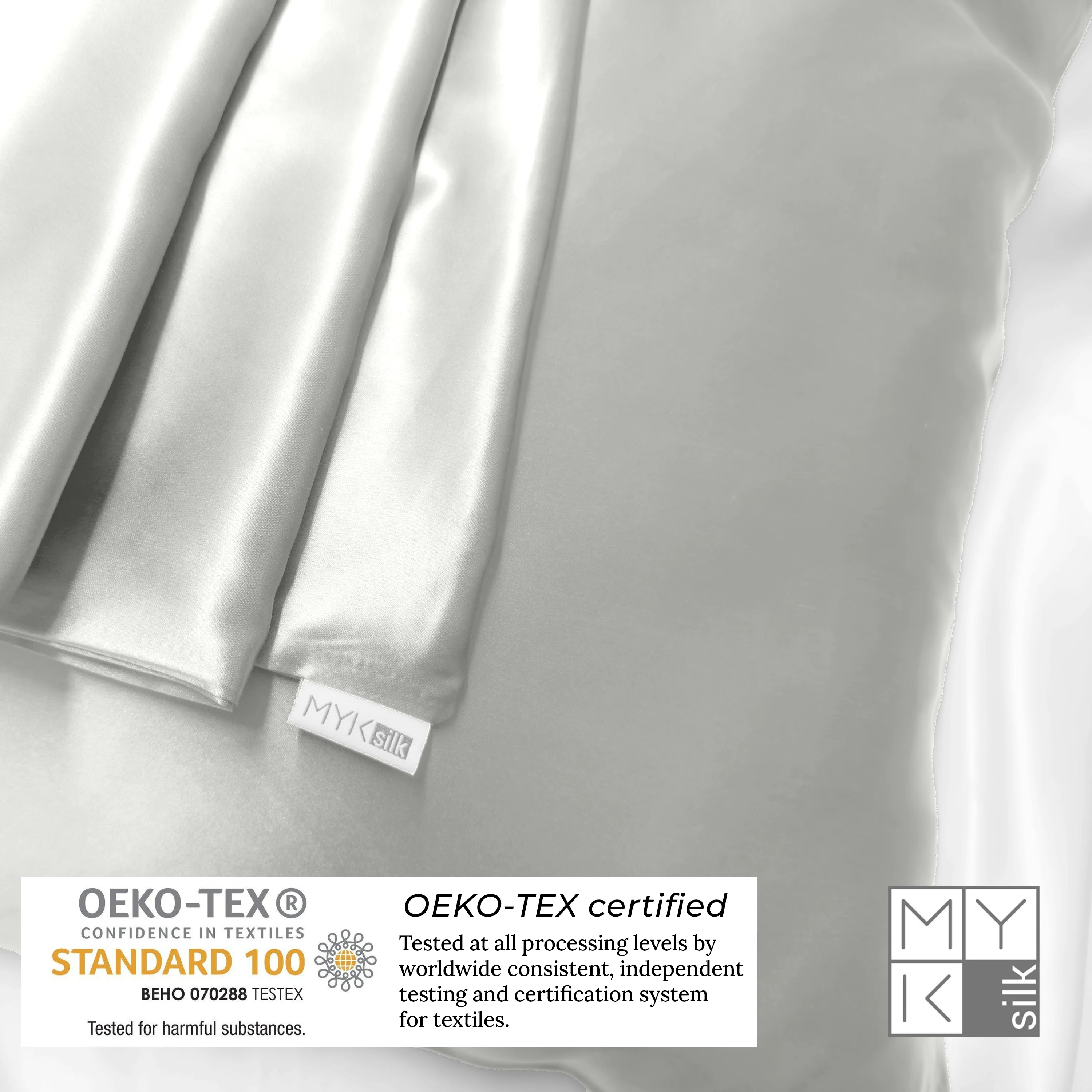 Natural Mulberry Silk Pillowcase with Cotton Underside (19 Momme) - Image 59