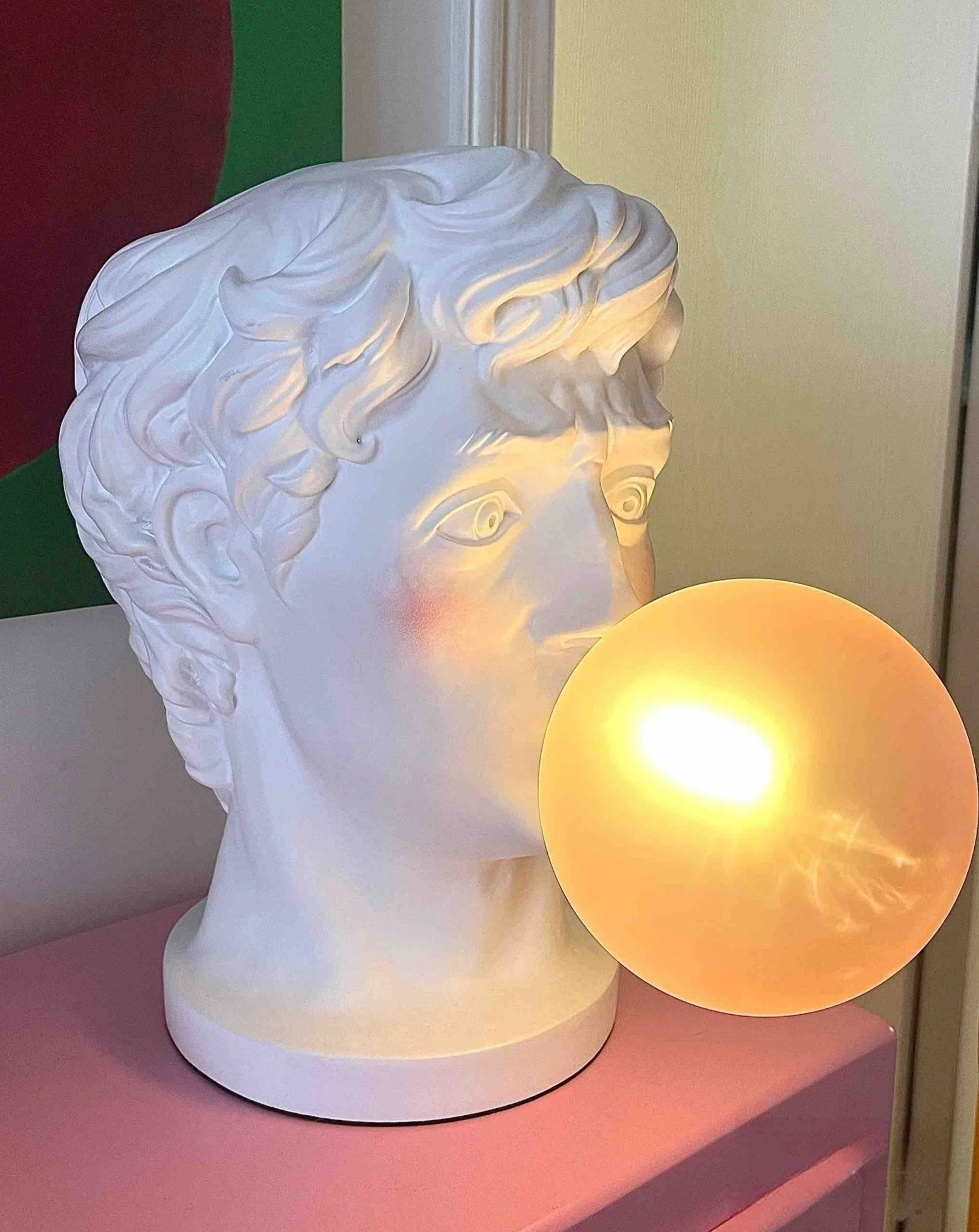 Naughty David Popping Gum Modern Designer Table Lamp - Cute Funny Decorative Bedside Lamp - Image 3