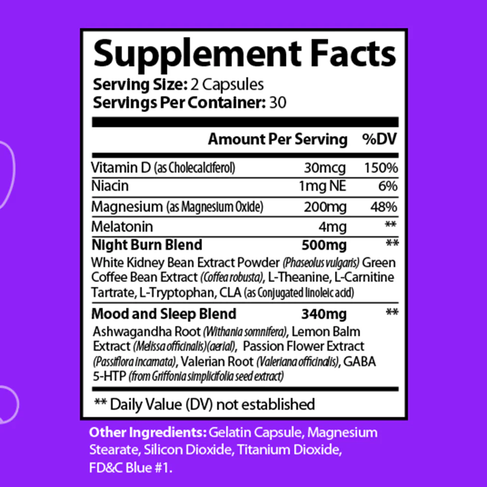 Night Burn and Sleep Aid by Vita Organics - Image 2