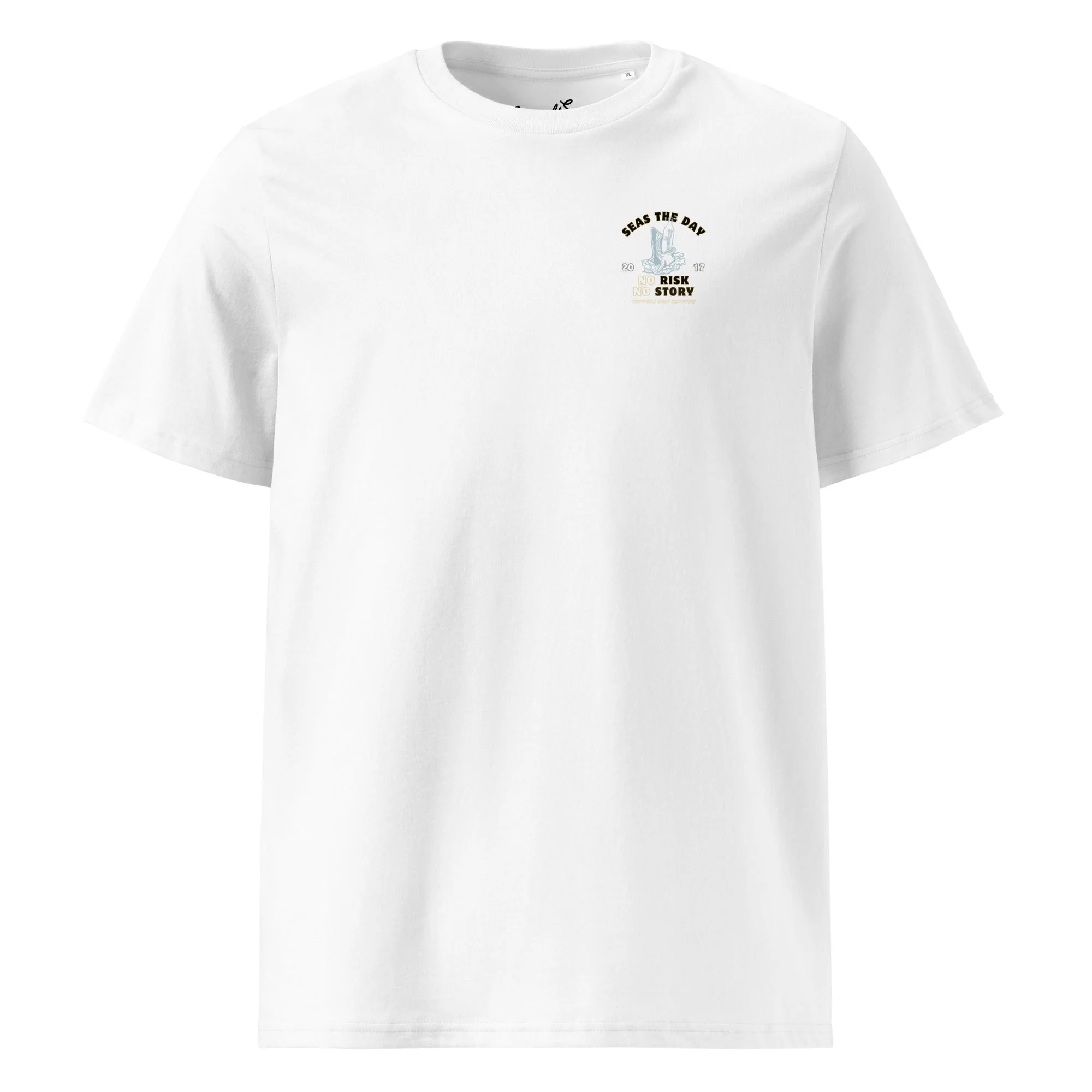 No Risk No Story Seas the Day - Shark Organic Cotton T-Shirt - Image 9