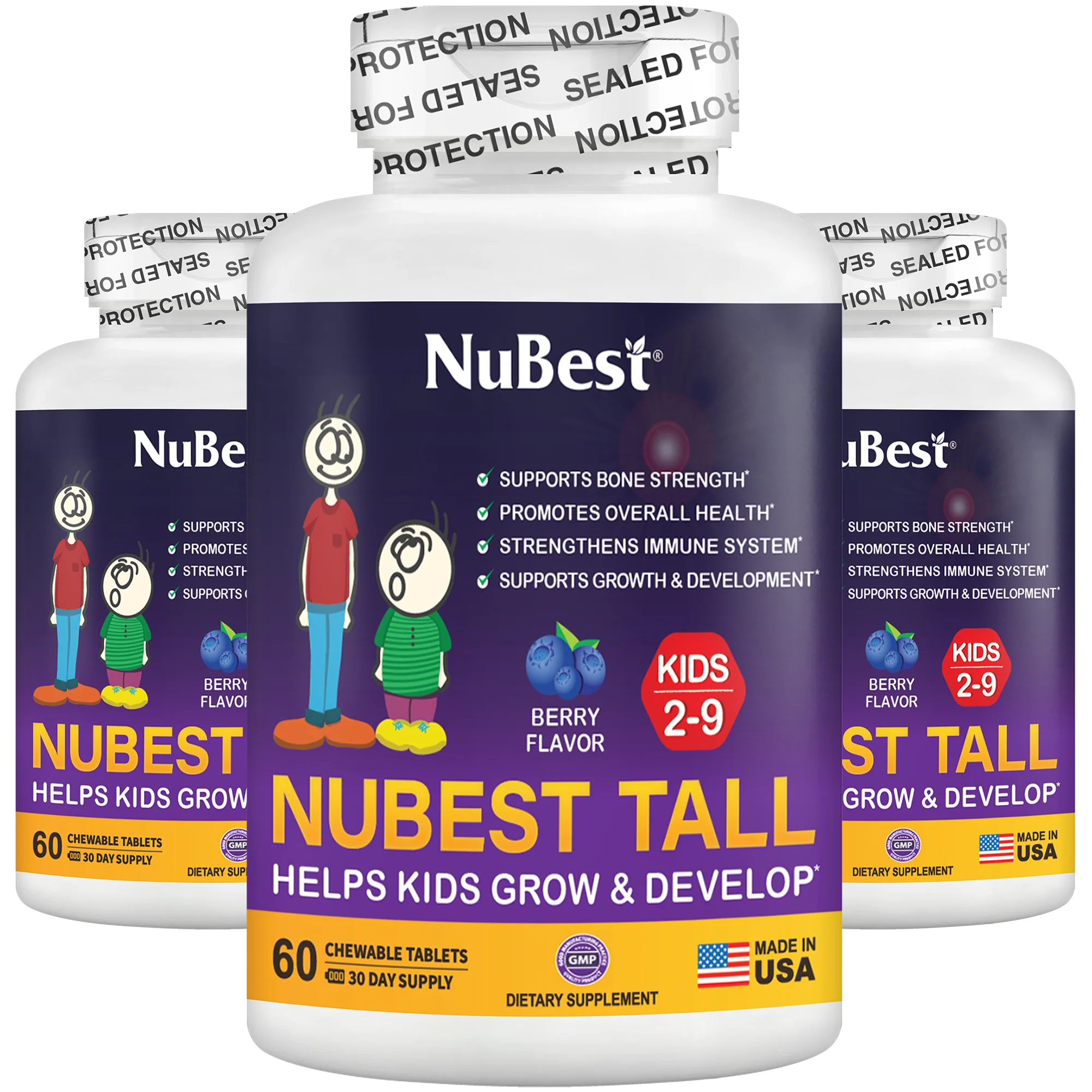 NuBest Tall Kids, Multivitamins, Berry Flavor, Ages 2-9, 60 Chewables by NuBest Nutrition® - Image 11