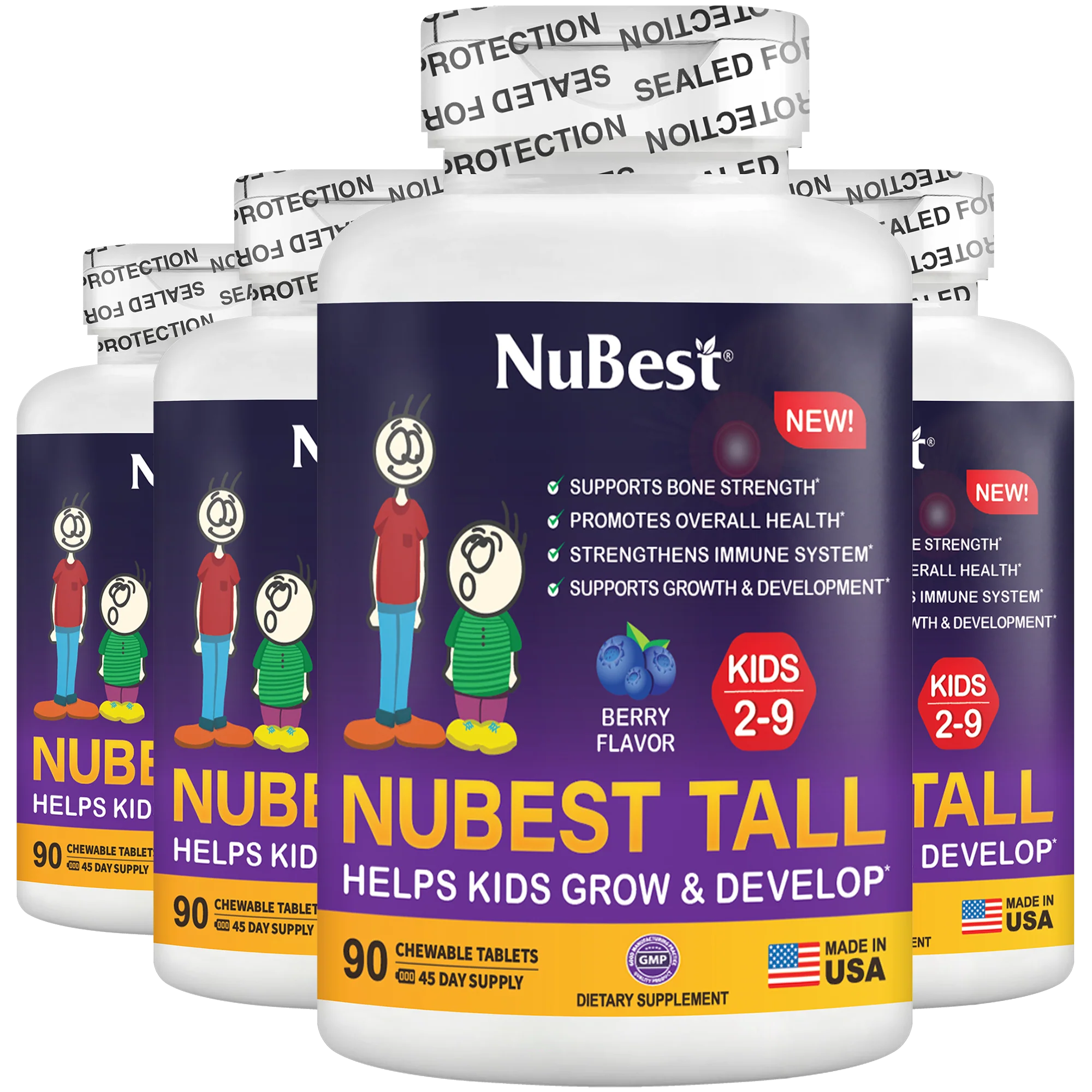 NuBest Tall Kids, Multivitamins, Berry Flavor, Ages 2-9, 90 Chewables by NuBest Nutrition® - Image 17