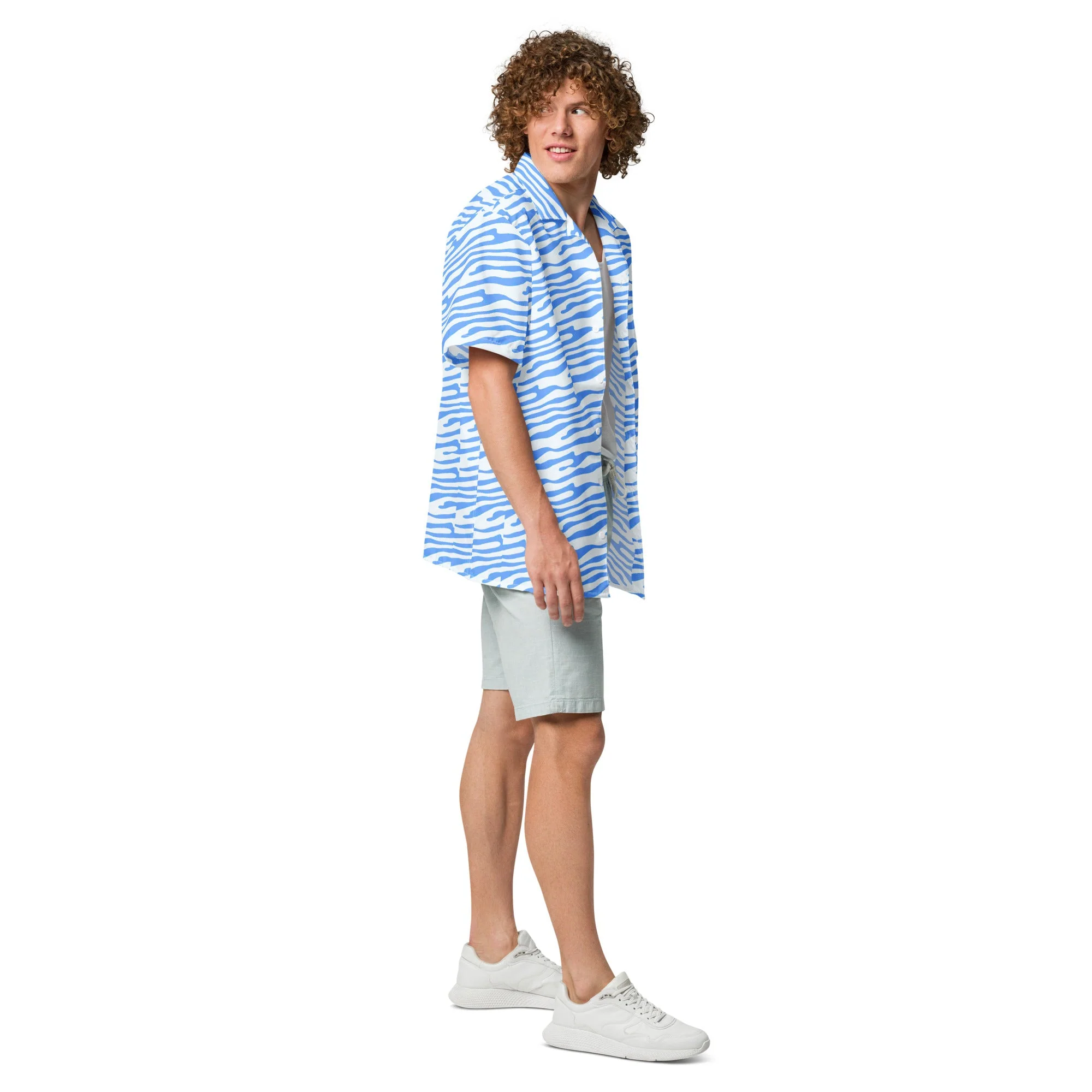 Ocean Blue button shirt - Image 4
