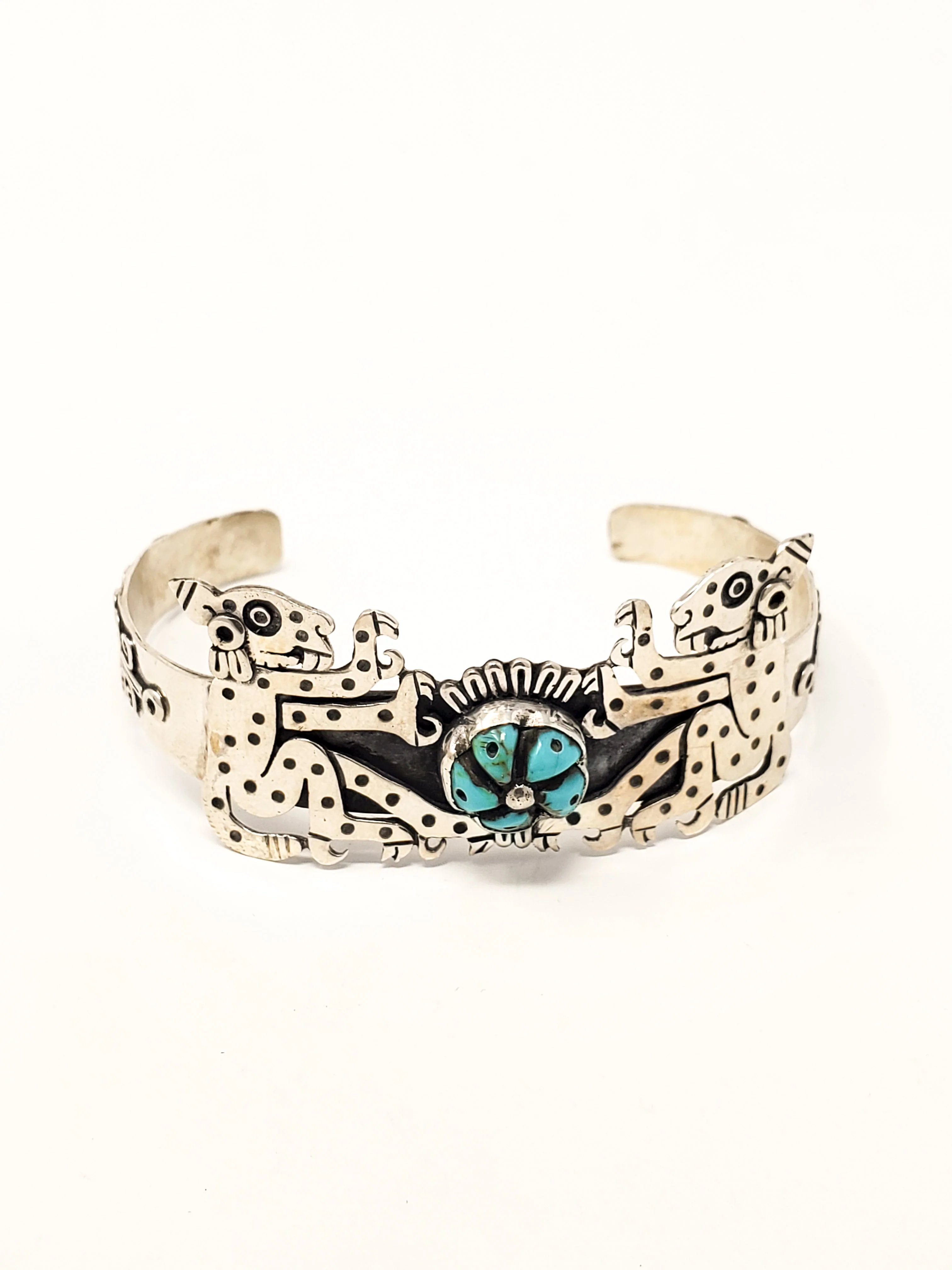 Ocelot (Jaguars) Peyote Silver Bracelet - Image 7