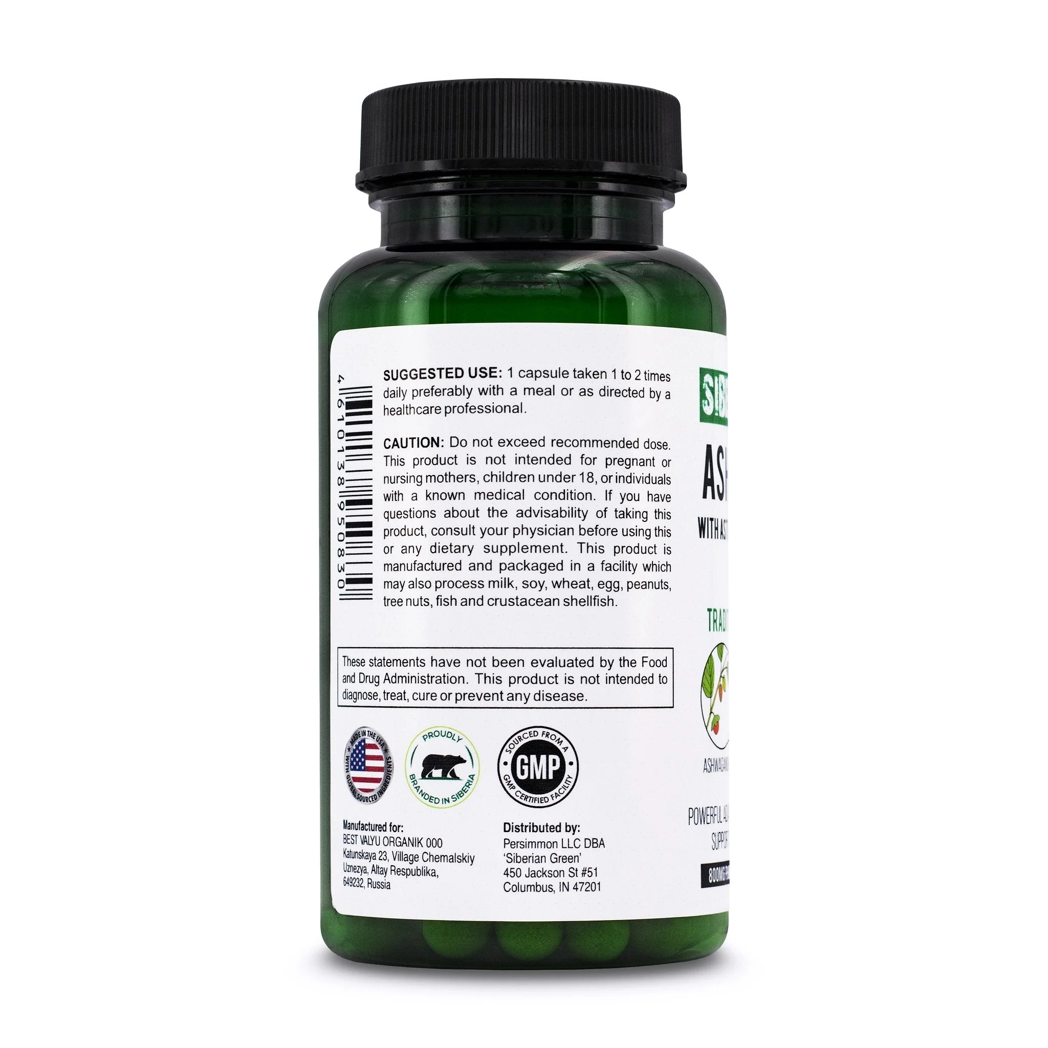 Organic Ashwagandha, Astragalus & Siberian Ginseng Complex – 60 Vegan Capsules - Image 3