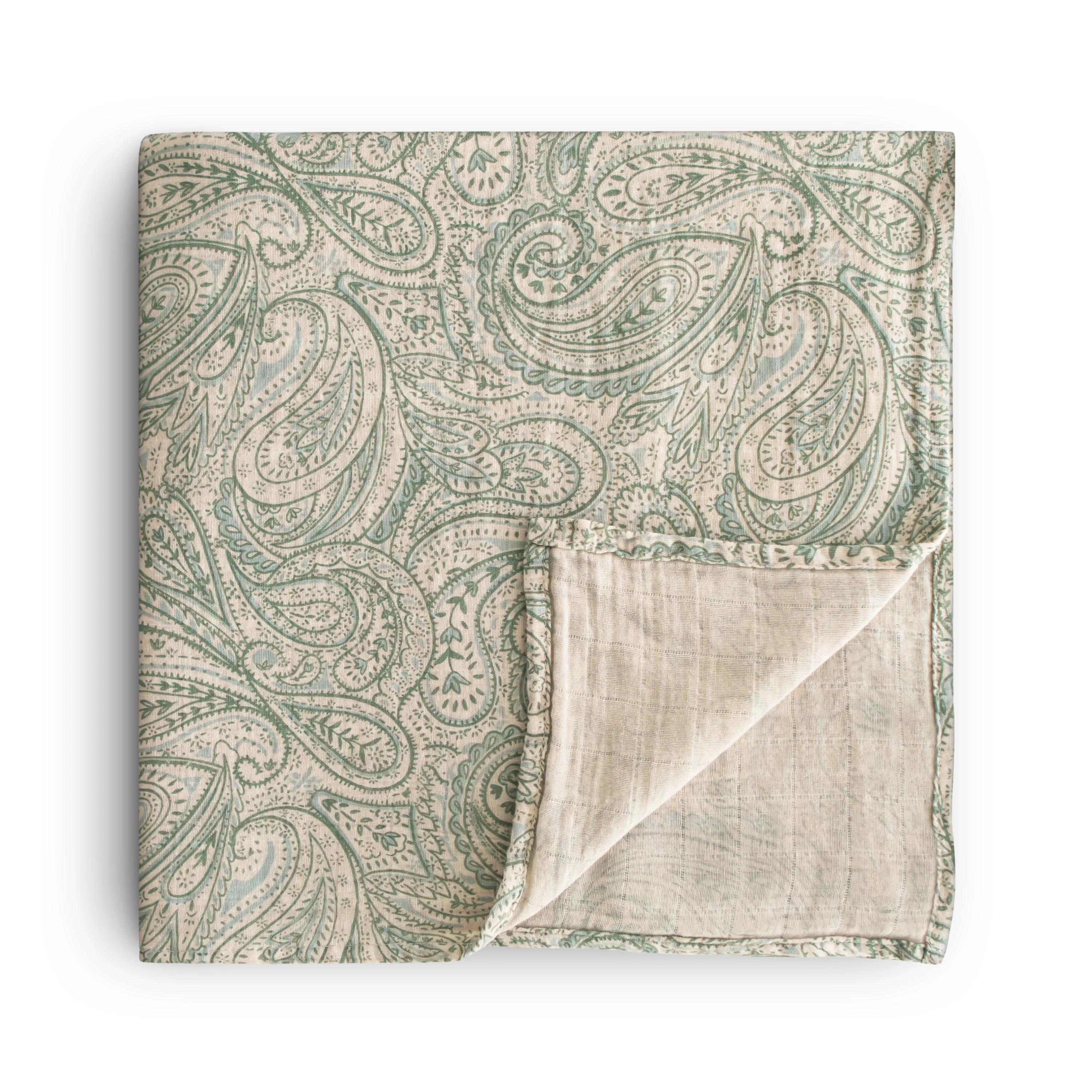 Organic Cotton Muslin Swaddle Blanket - Image 3