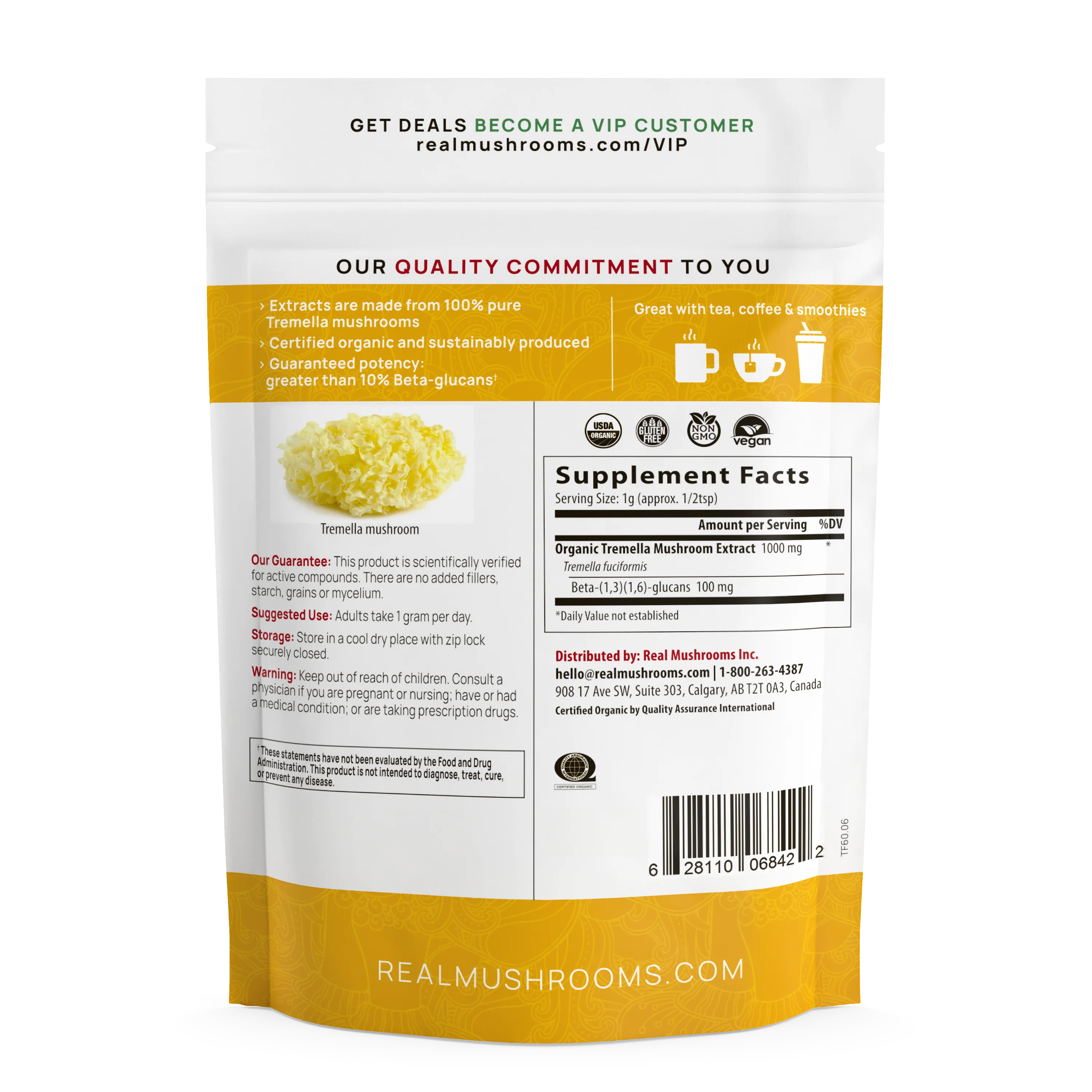 Organic Tremella Extract Powder by Real Mushrooms - Image 2