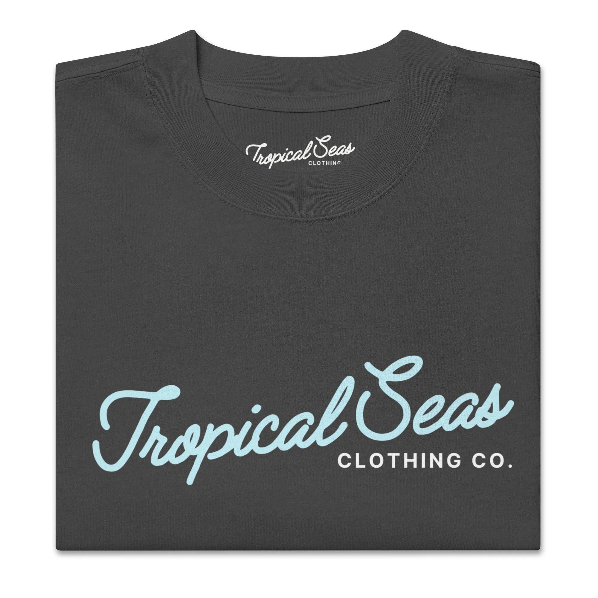 Oversized Tropical Seas Printed Faded T-shirt - Image 2