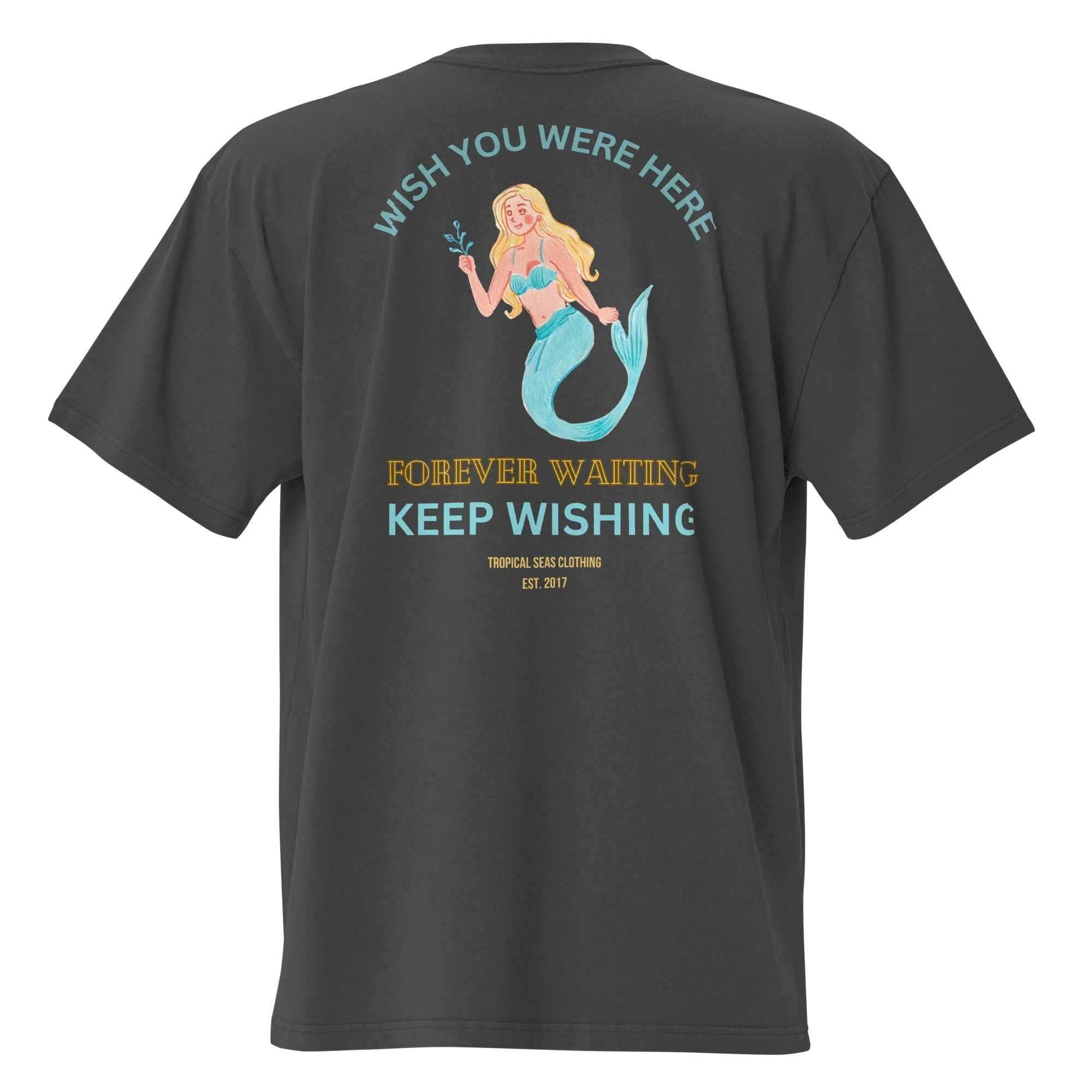 Oversized Waiting Mermaid Faded t-shirt - Image 5
