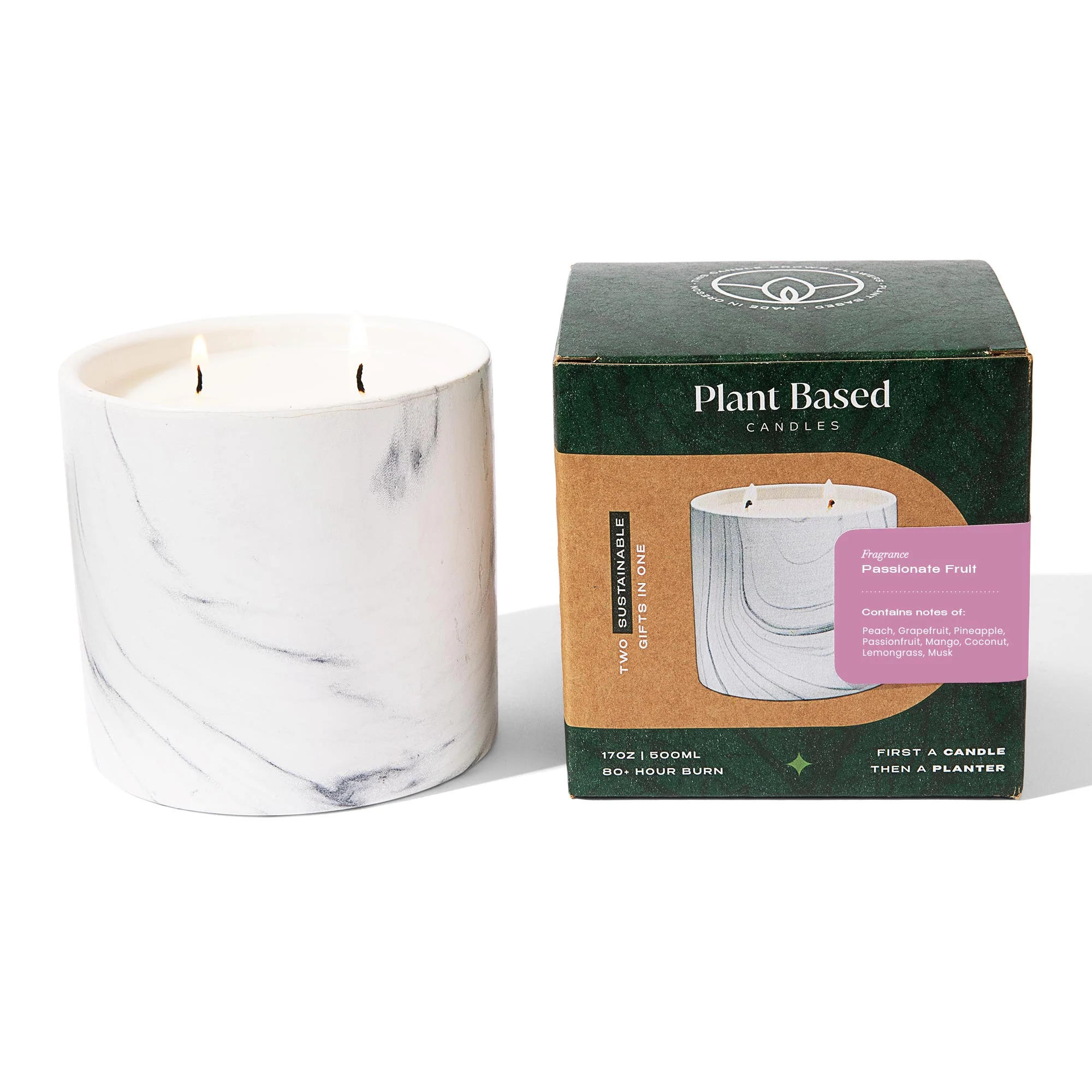 Passionate Fruit White Marble Candle 17oz - Image 7