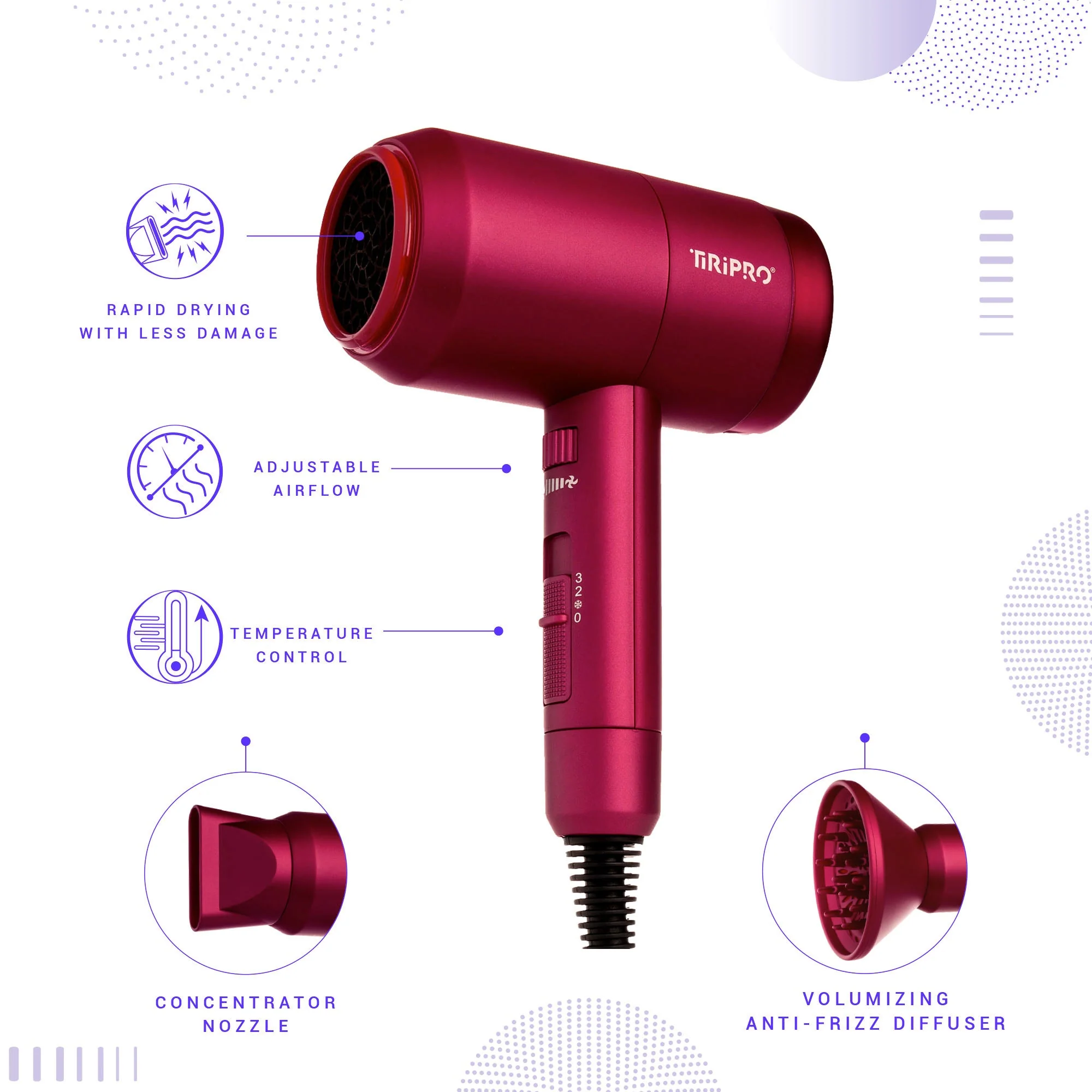 Prisma Pro Dryer with Adjustable Airflow Technology (Accessories Included) - Image 23