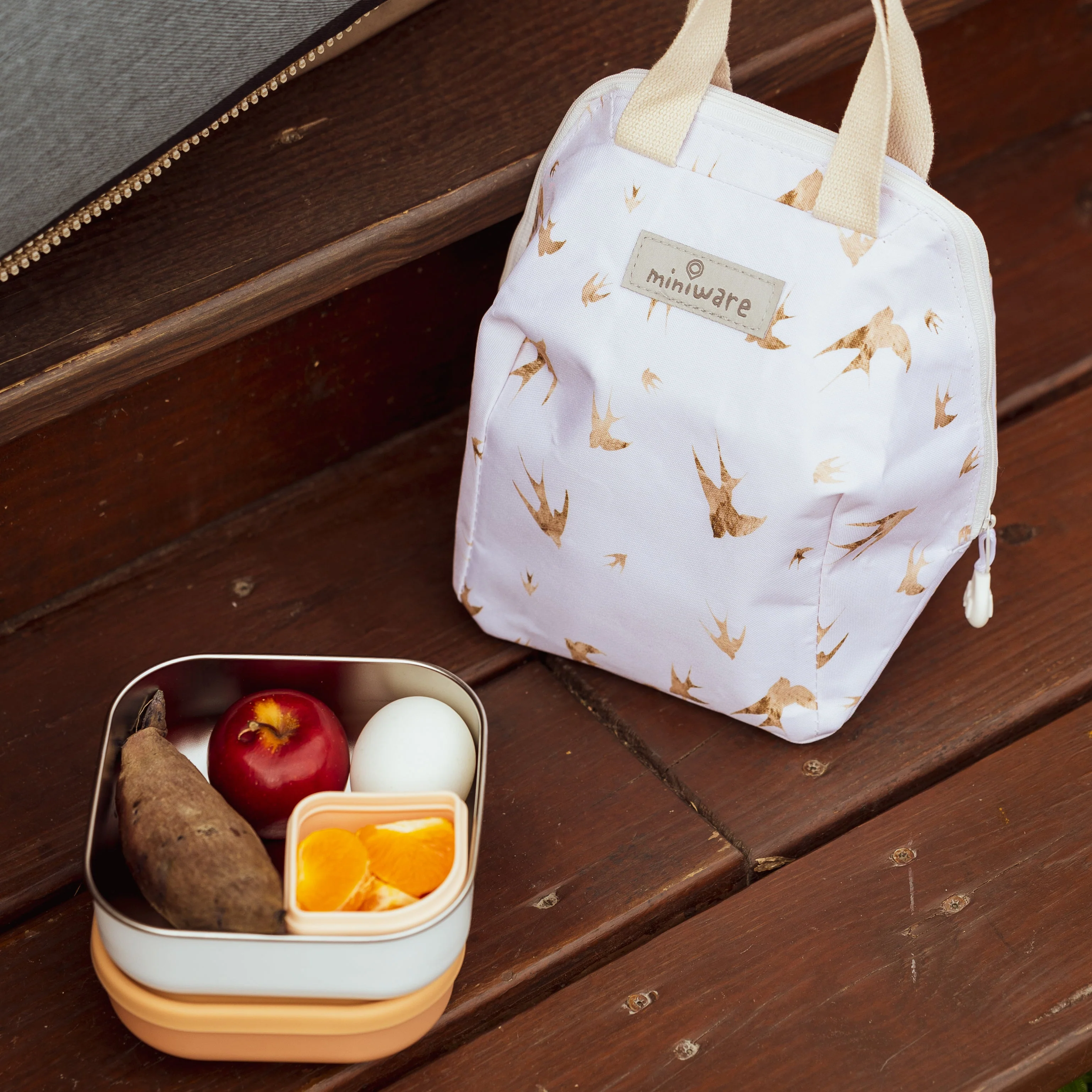 Ready Go! Bento Mealtote & GrowBento Set - Golden Swallow by Miniware - Image 5