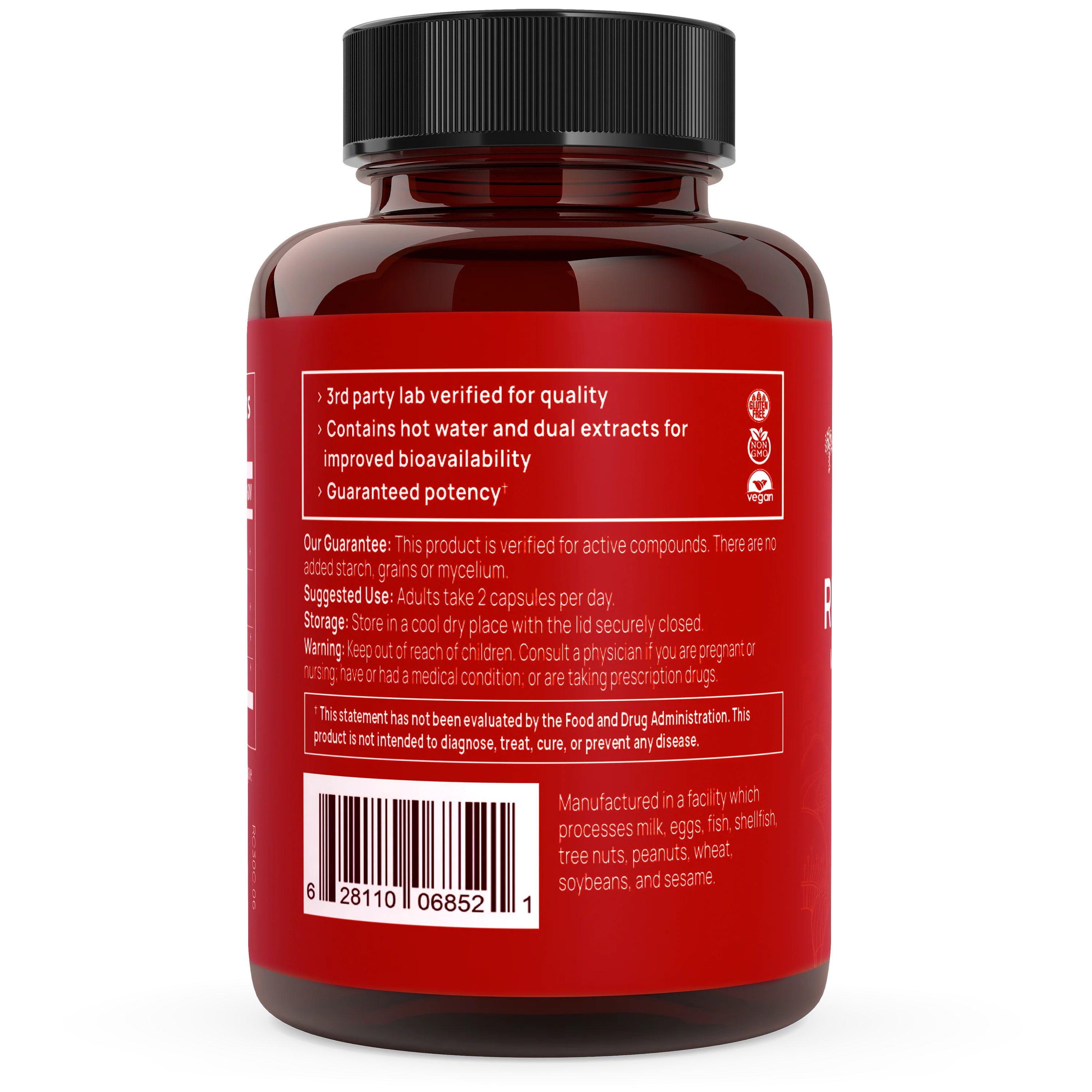 RealClarity - Lion's Mane, Ashwagandha, Rhodiola and Bacopa by Real Mushrooms - Image 3