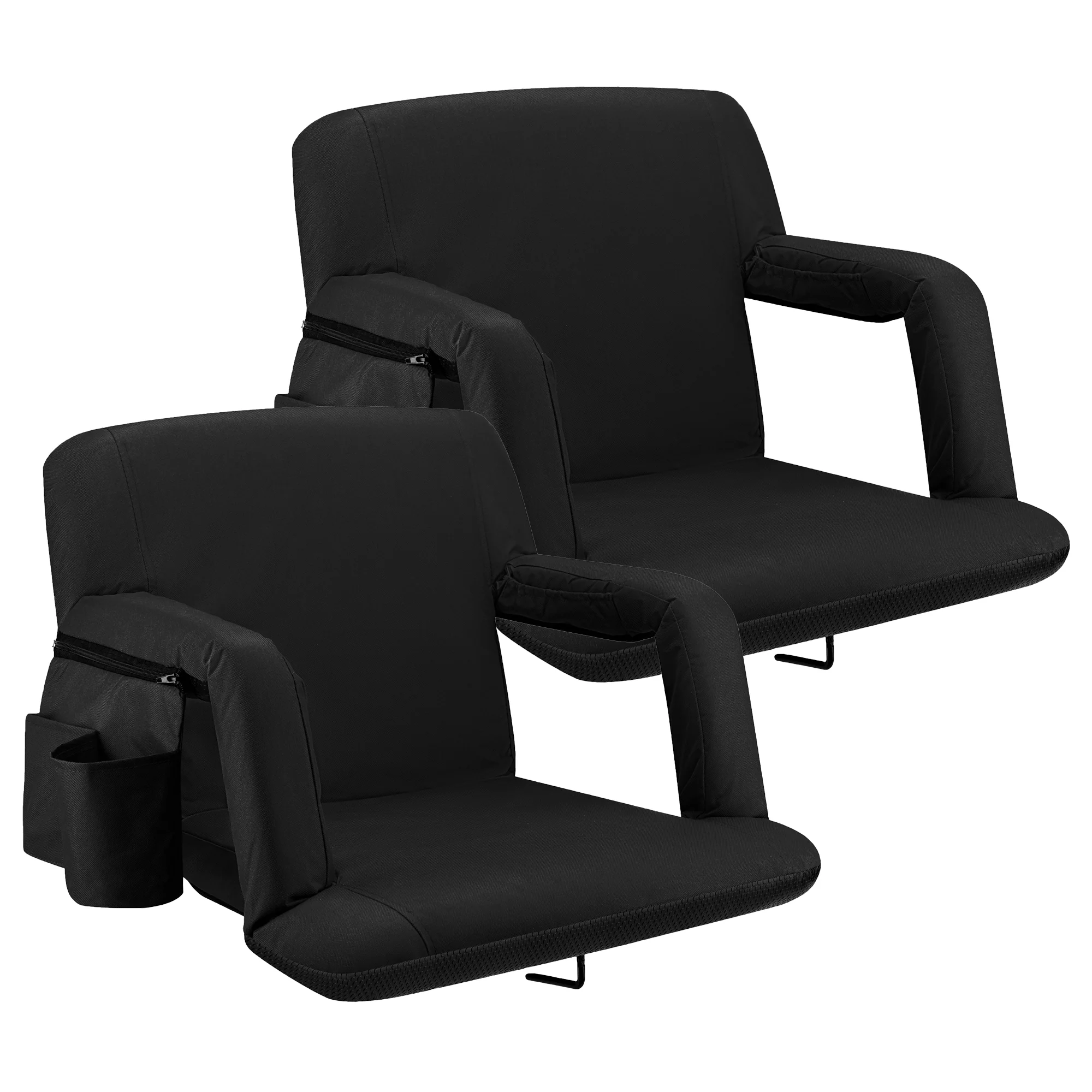 Reclining Stadium Seat with Armrests and Side Pockets - 2-Pack - Image 10