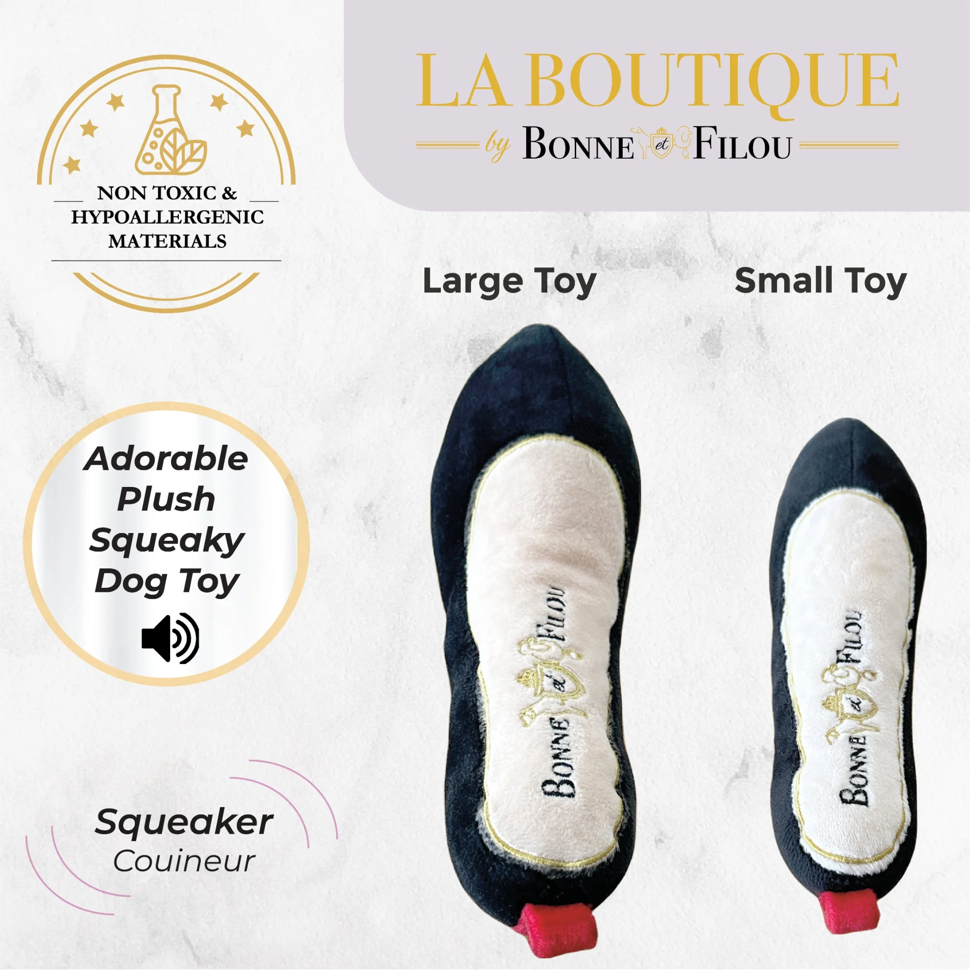 Red Heel Squeaky Dog Shoe Toy - Image 3