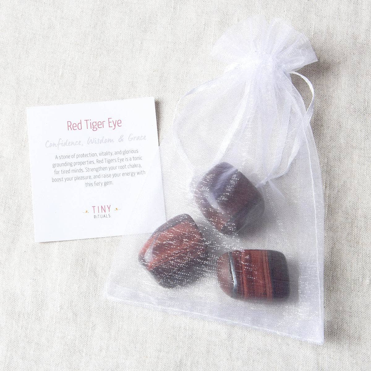 Red Tiger Eye Stone Set by Tiny Rituals - Image 3