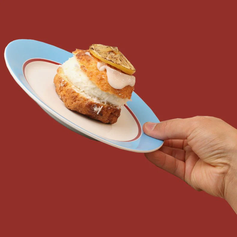 Retro Ceramic Salad Dessert Plate Set of 4 Pcs - Image 2