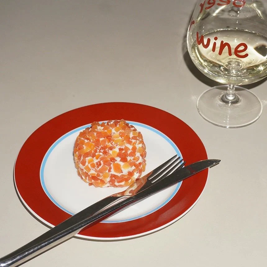 Retro Ceramic Salad Dessert Plate Set of 4 Pcs - Image 6