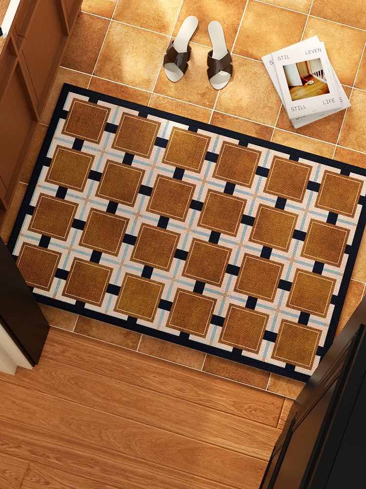 Retro Geometry Diatomite Bath Mat, Absorbent, Quick Drying & Anti-slip - Image 4