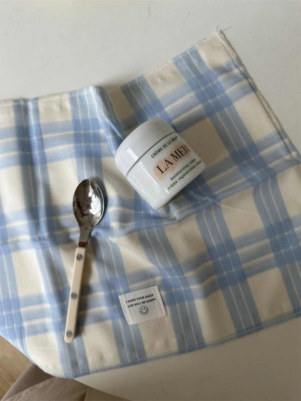 Retro Pastel Blue Checker Placemat for Dopamine Table Setting - Image 5