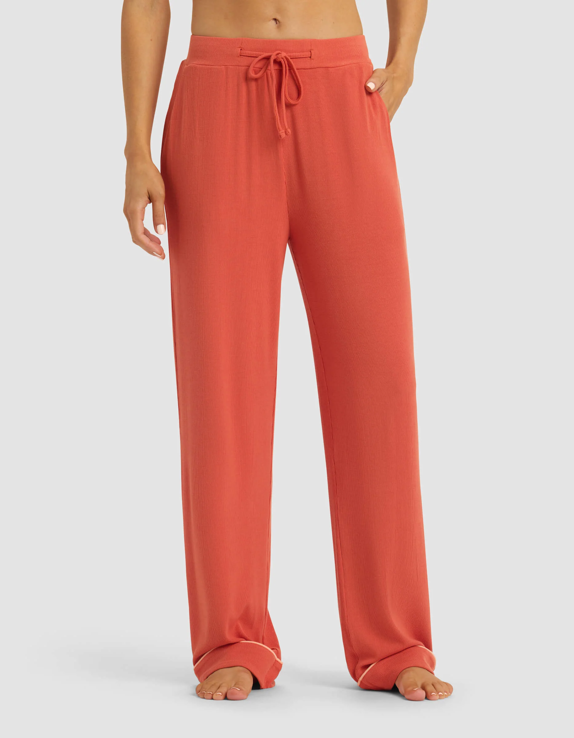 Women's Bamboo Rib-Knit Classic Long Sleeve Pajama Set - Image 22