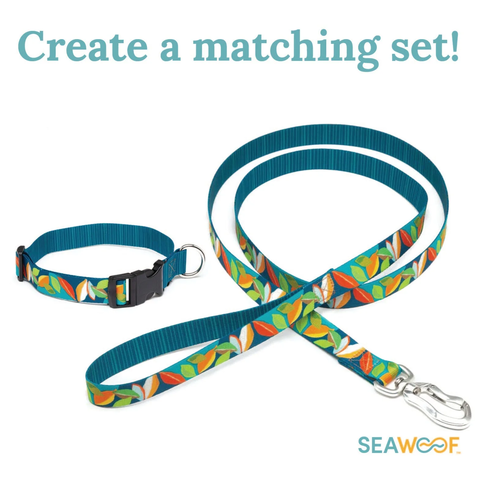 Seawoof Dog Leash Leaf Pattern - Image 4