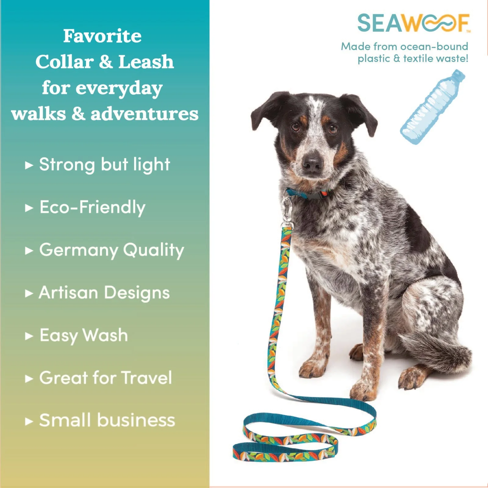 Seawoof Dog Leash Leaf Pattern - Image 6