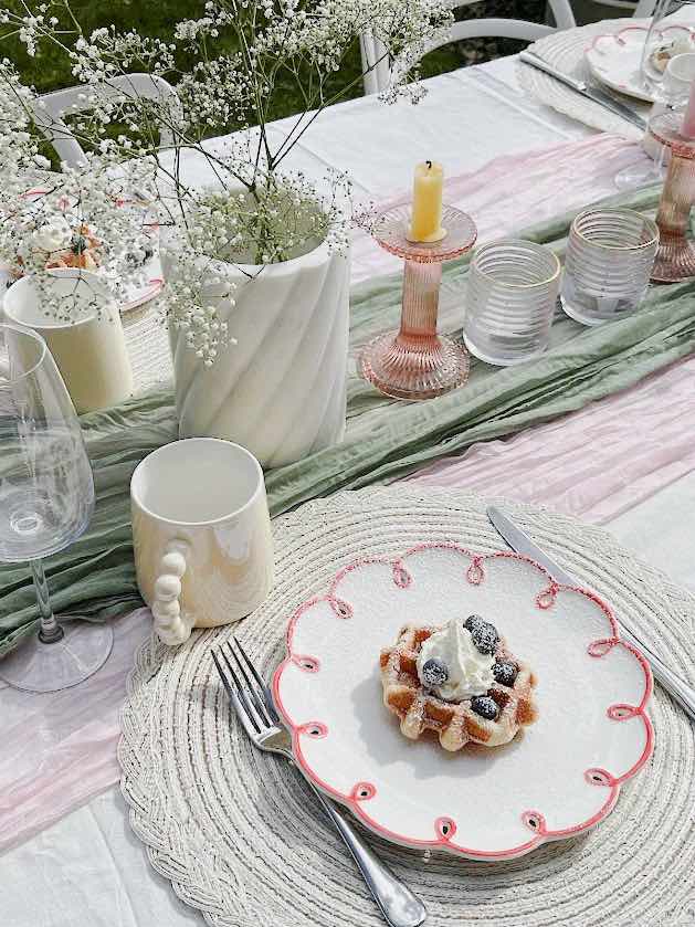 Set of 2 Cloud Ceramic Dinner Plates - Cute Whimsical Eclectic Dinnerware Set - Image 5