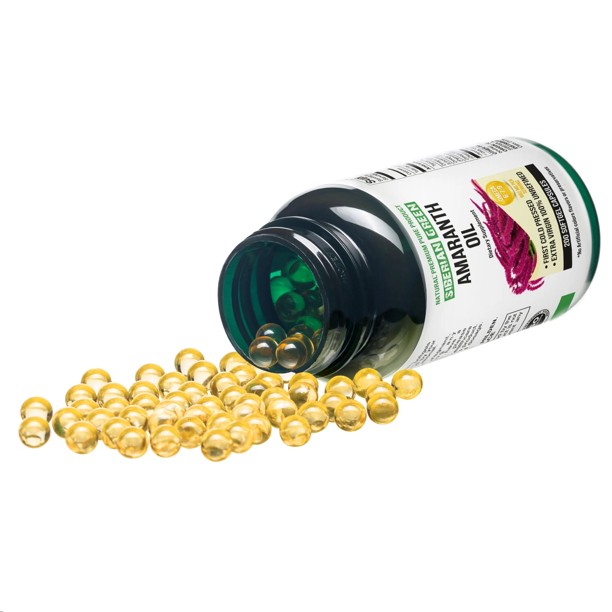 Siberian Green Amaranth Seed Oil Capsules – 200 Softgels | Cold Pressed & Unrefined - Image 6