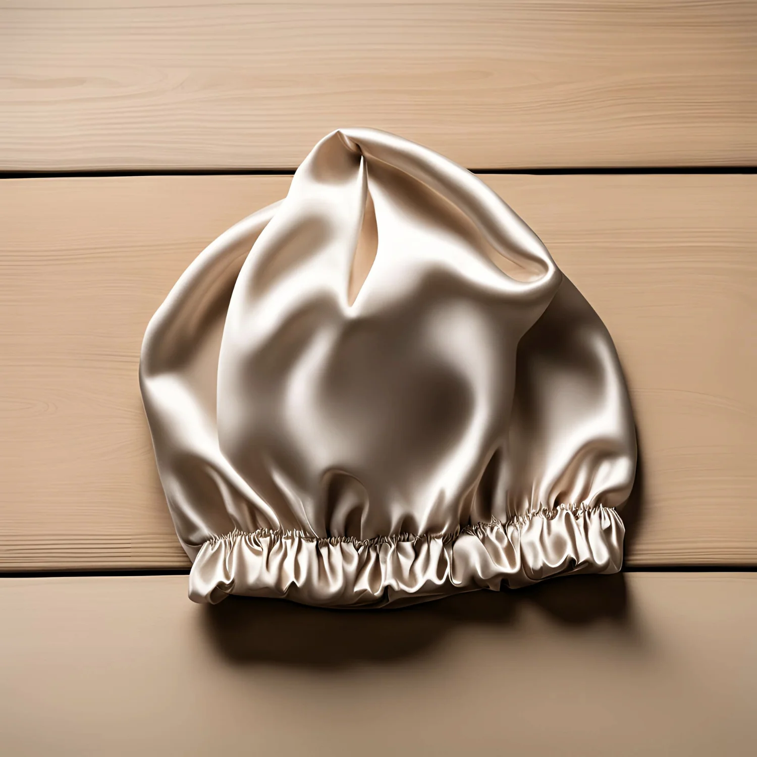Silk Night Sleeping Cap Bonnet with Comfort Elastic Band - Image 3