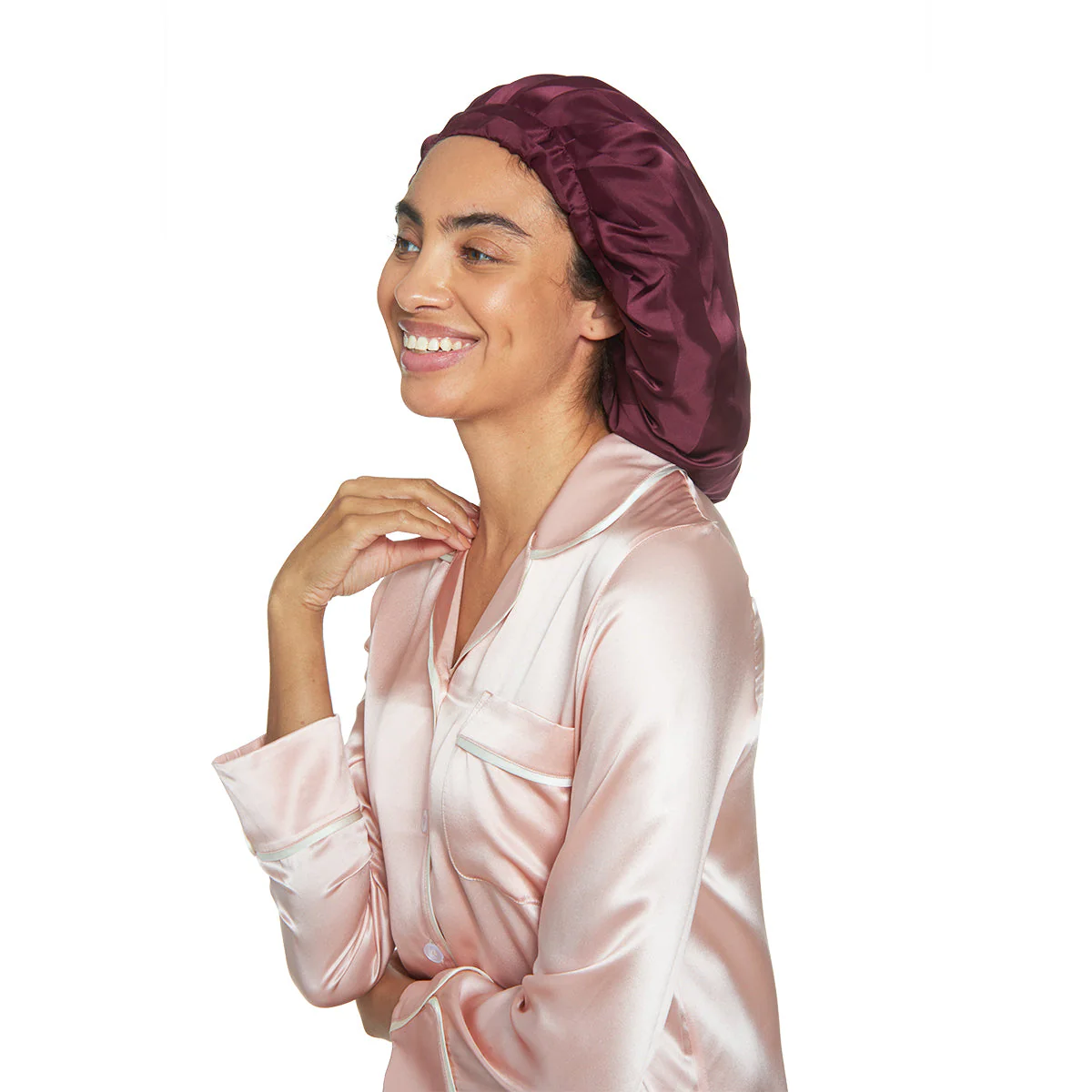 Silk Night Sleeping Cap Bonnet with Comfort Elastic Band - Image 38