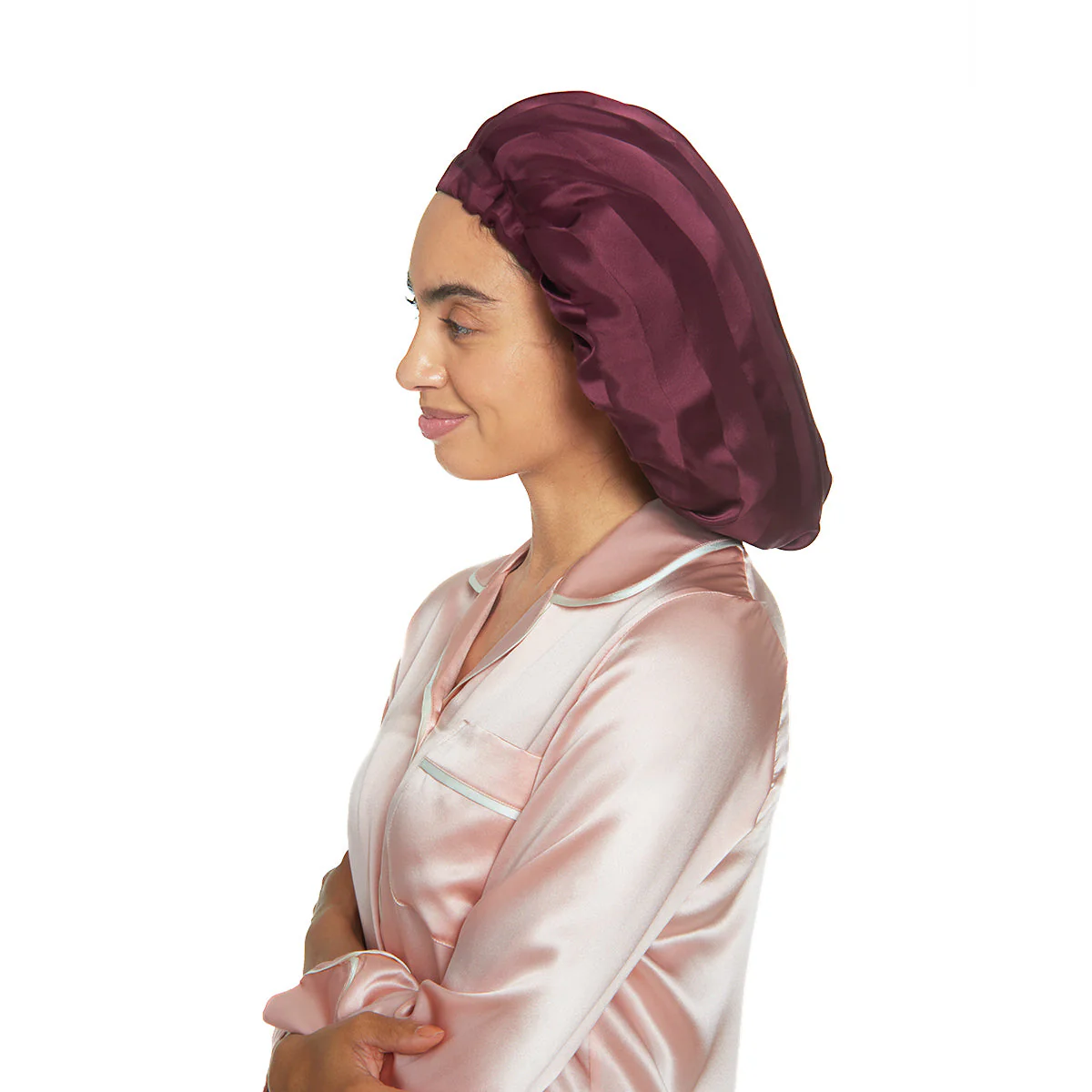Silk Night Sleeping Cap Bonnet with Comfort Elastic Band - Image 39