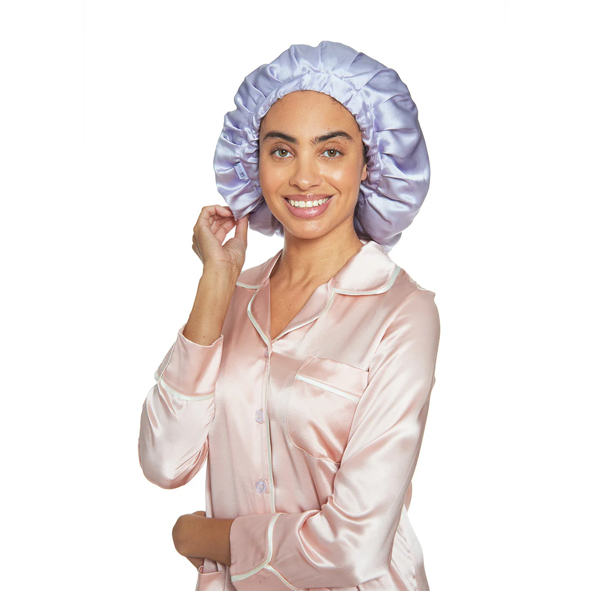 Silk Night Sleeping Cap Bonnet with Comfort Elastic Band - Image 42