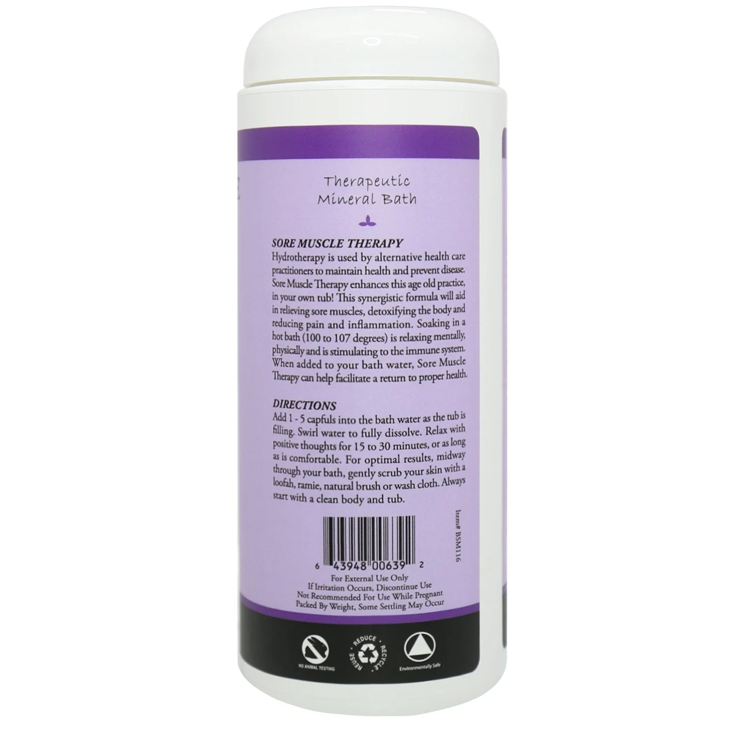 Sore Muscle Bath Salt 16oz - Image 3